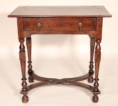 Antique William and Mary Style Oak Occasional Table