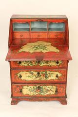 Continental Painted Slant Top Desk