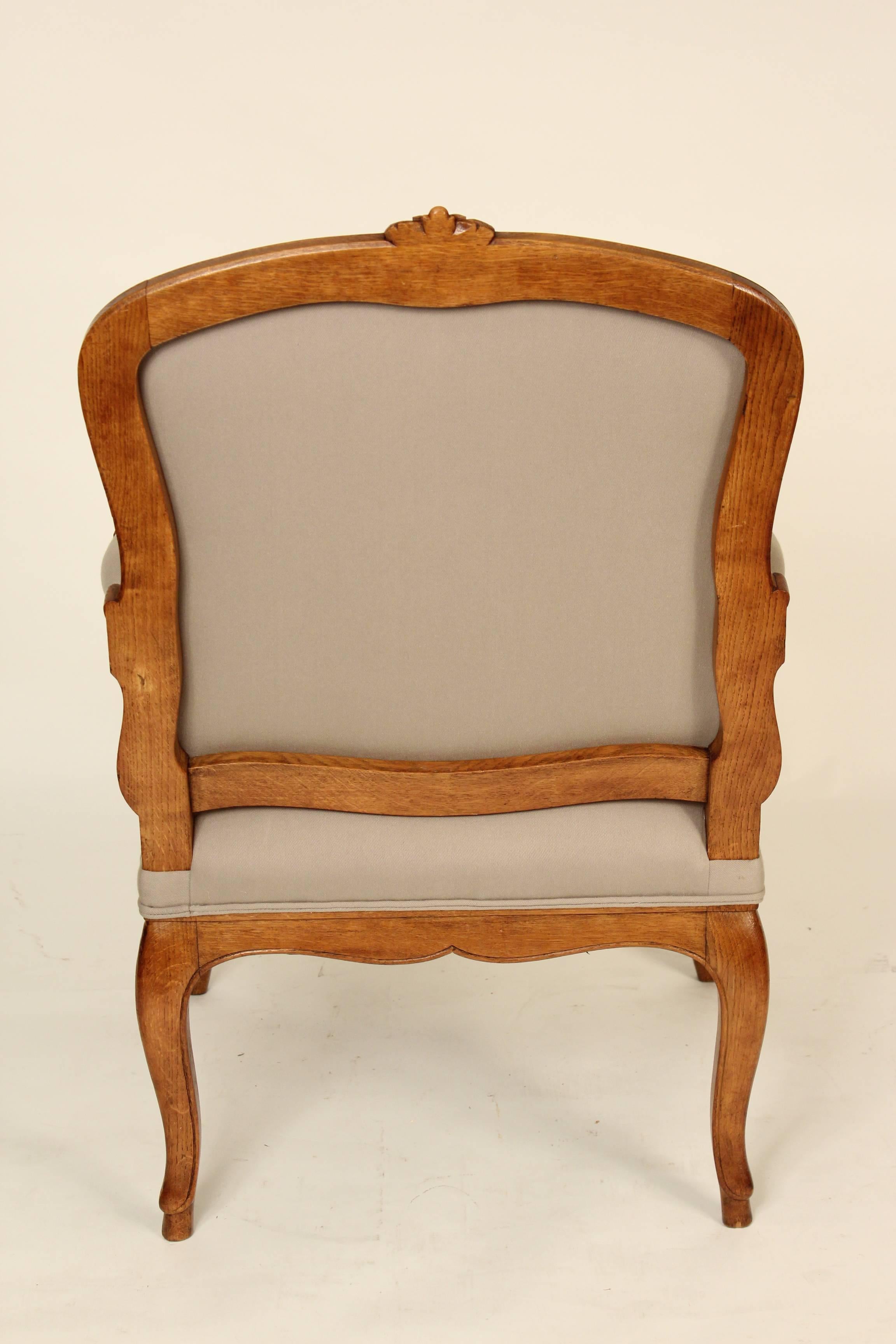 European Pair of Louis XV Style Open Armchairs