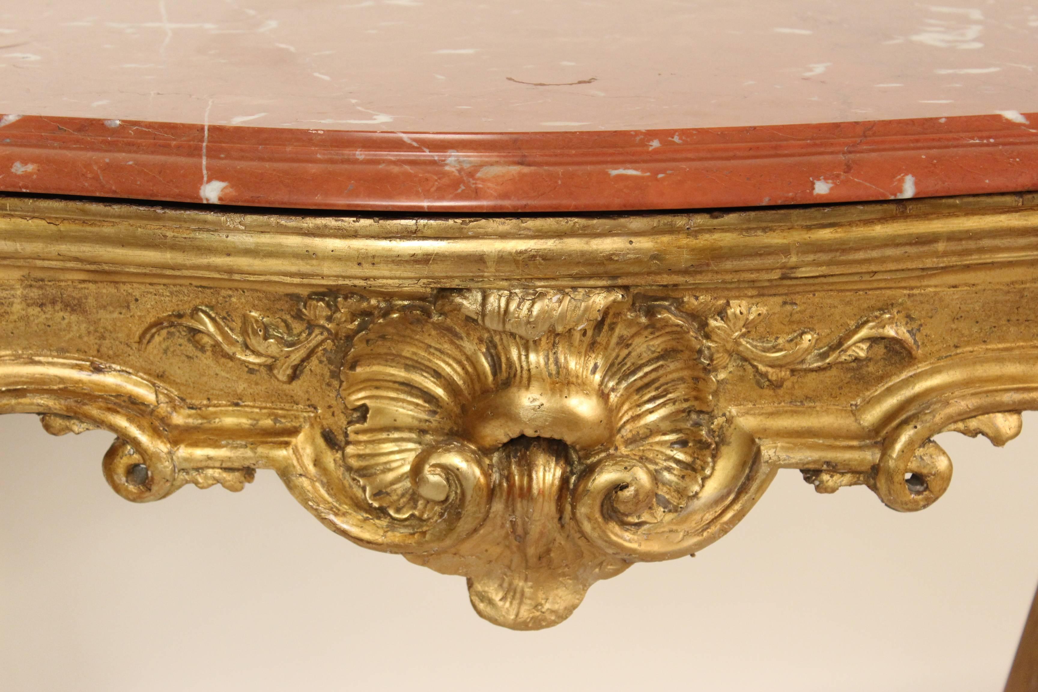 Louis XV Giltwood Console Table 1