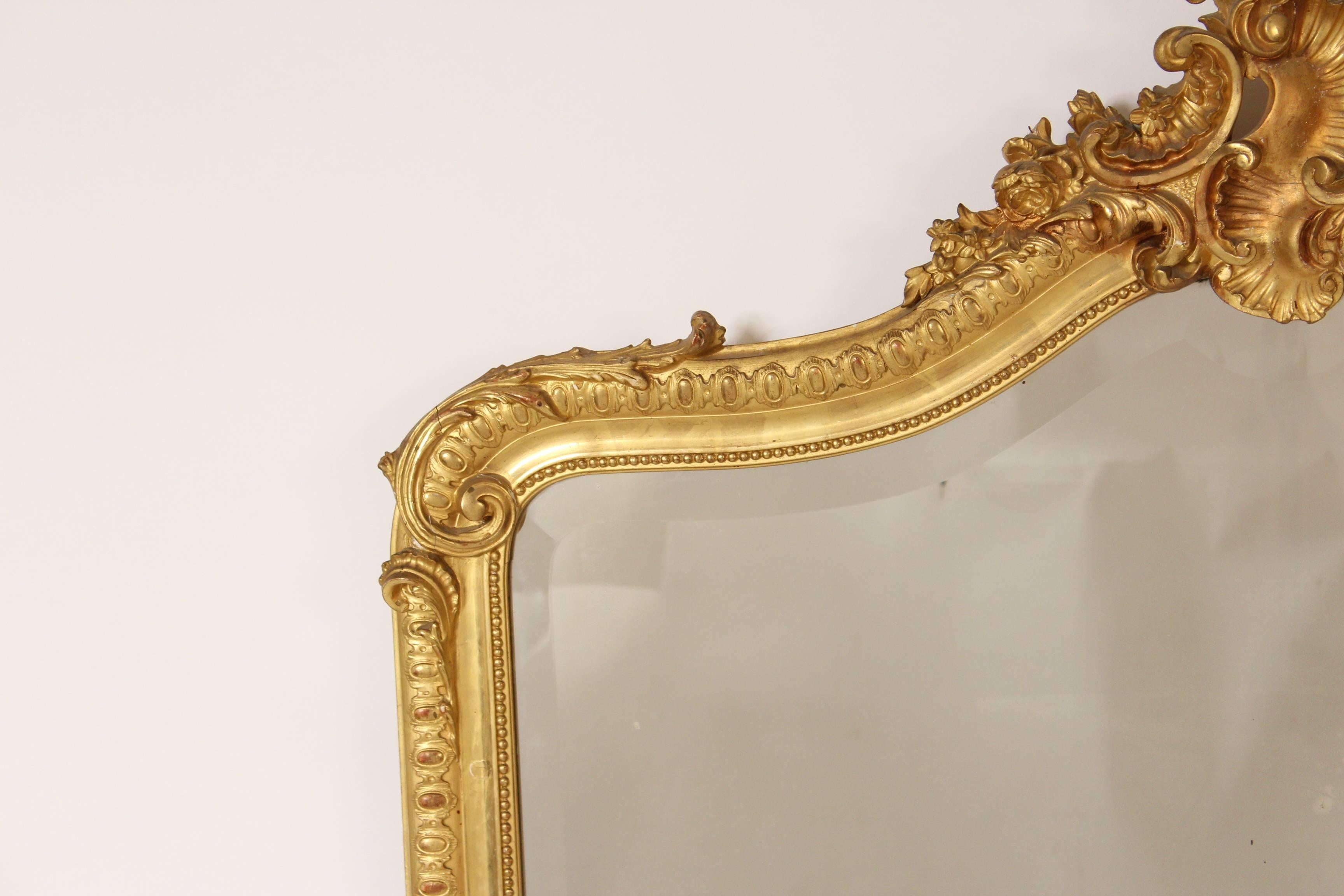 Louis XV Style Giltwood Mirror In Good Condition In Laguna Beach, CA