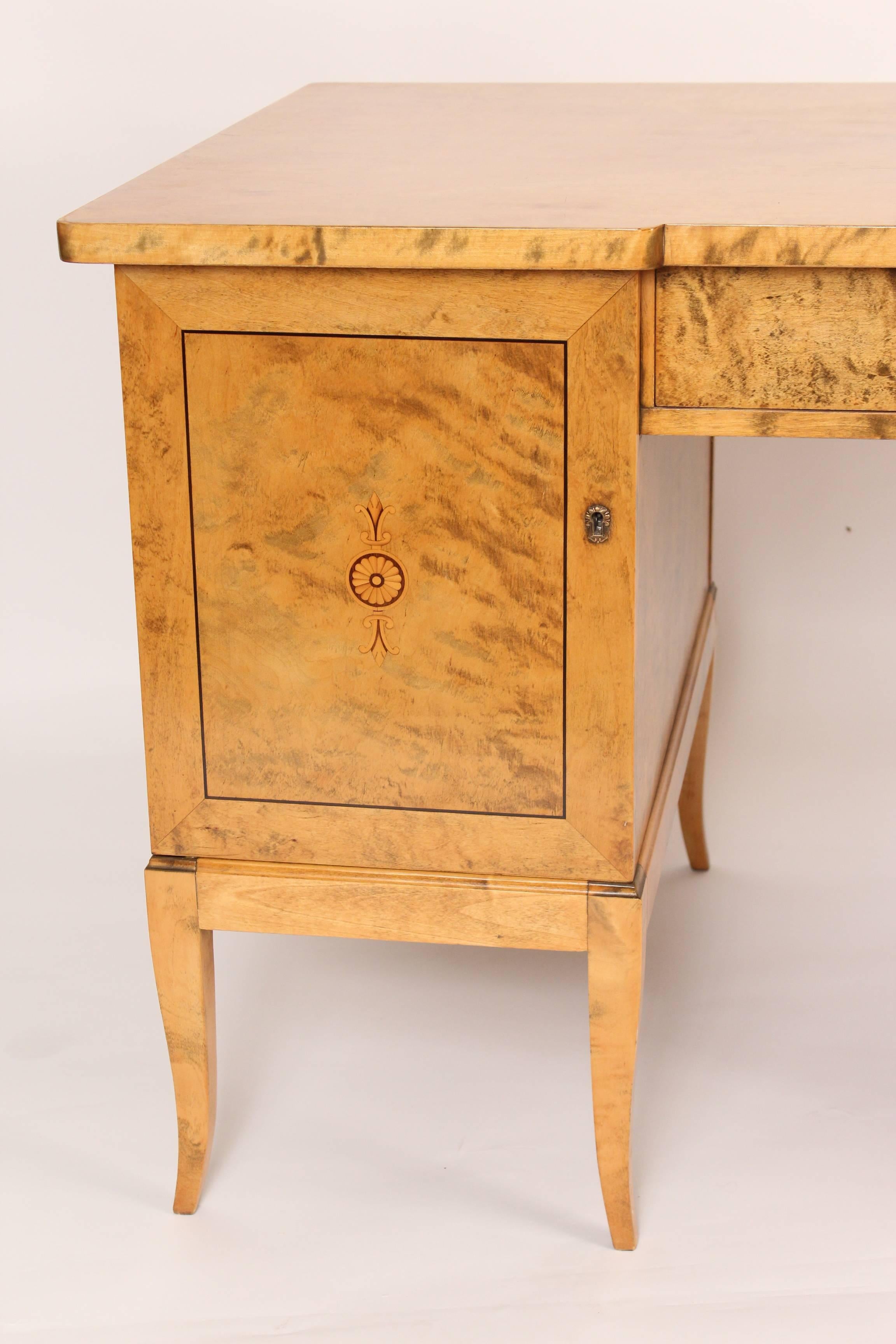 Mid-20th Century Biedermeier Style Birch Desk