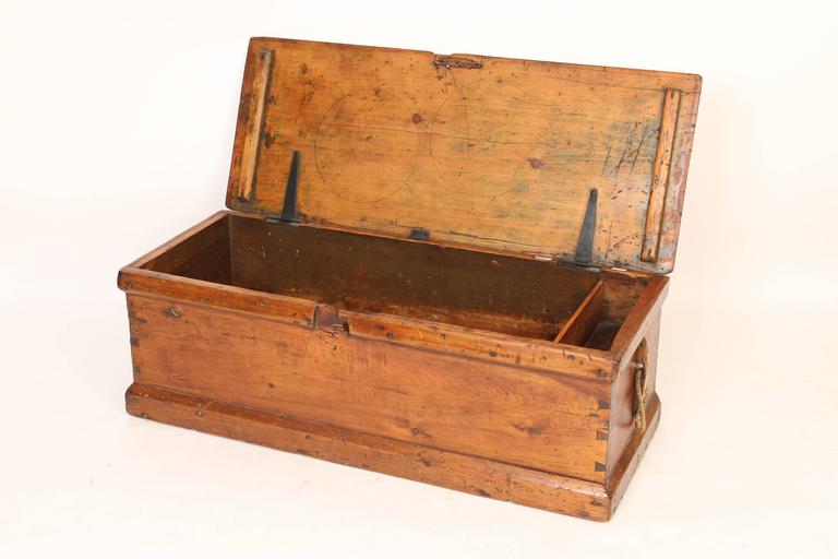Antique Pine Trunk with Rope Handles at 1stDibs rope trunk handles