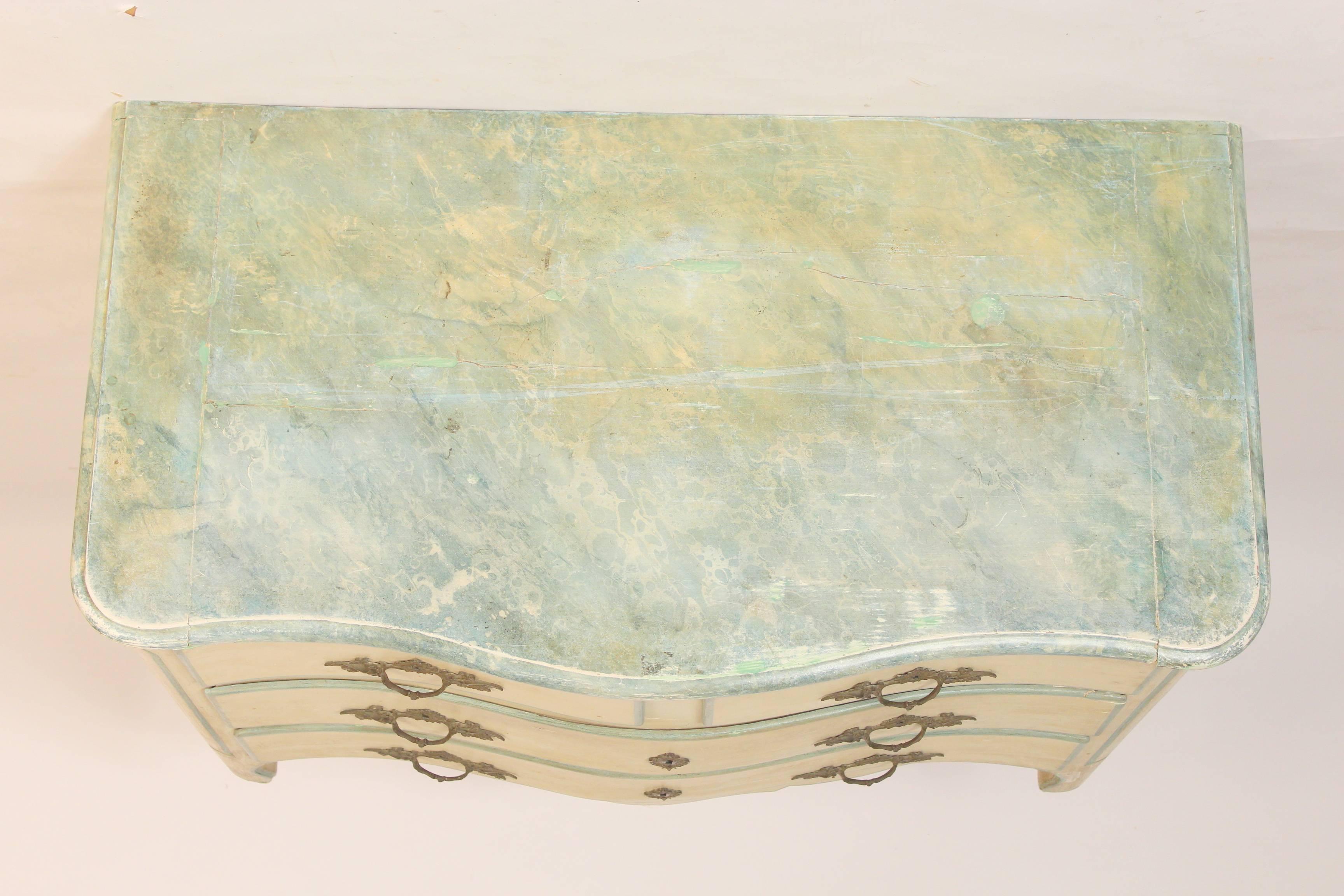 Louis XV Provincial Painted Commode In Good Condition In Laguna Beach, CA