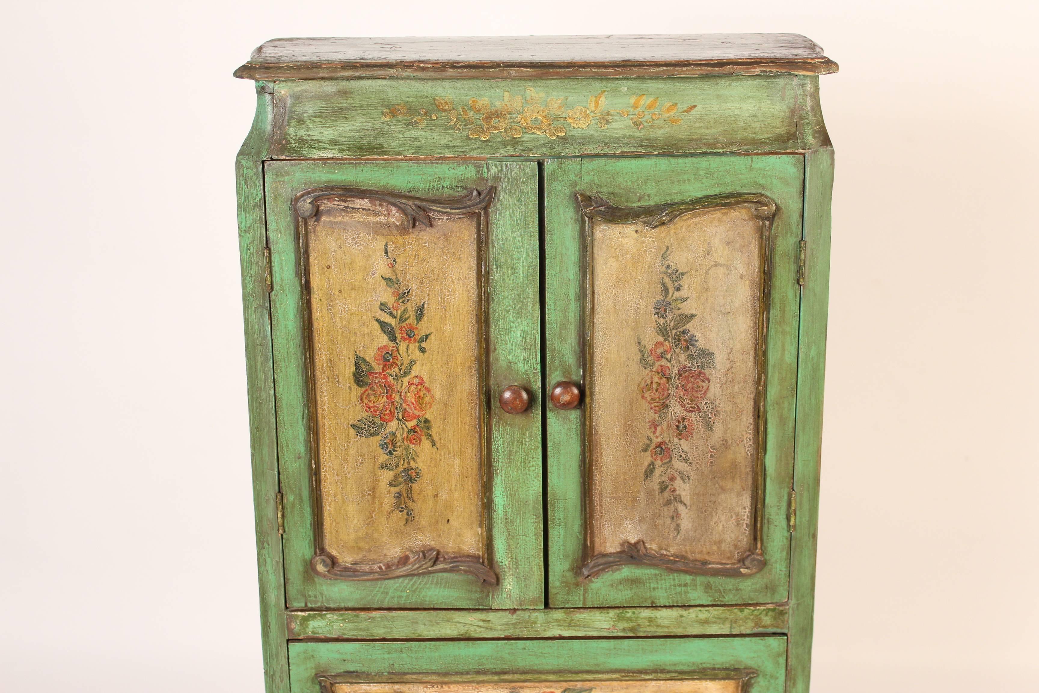 Italian Louis XV Style Painted Cabinet 1