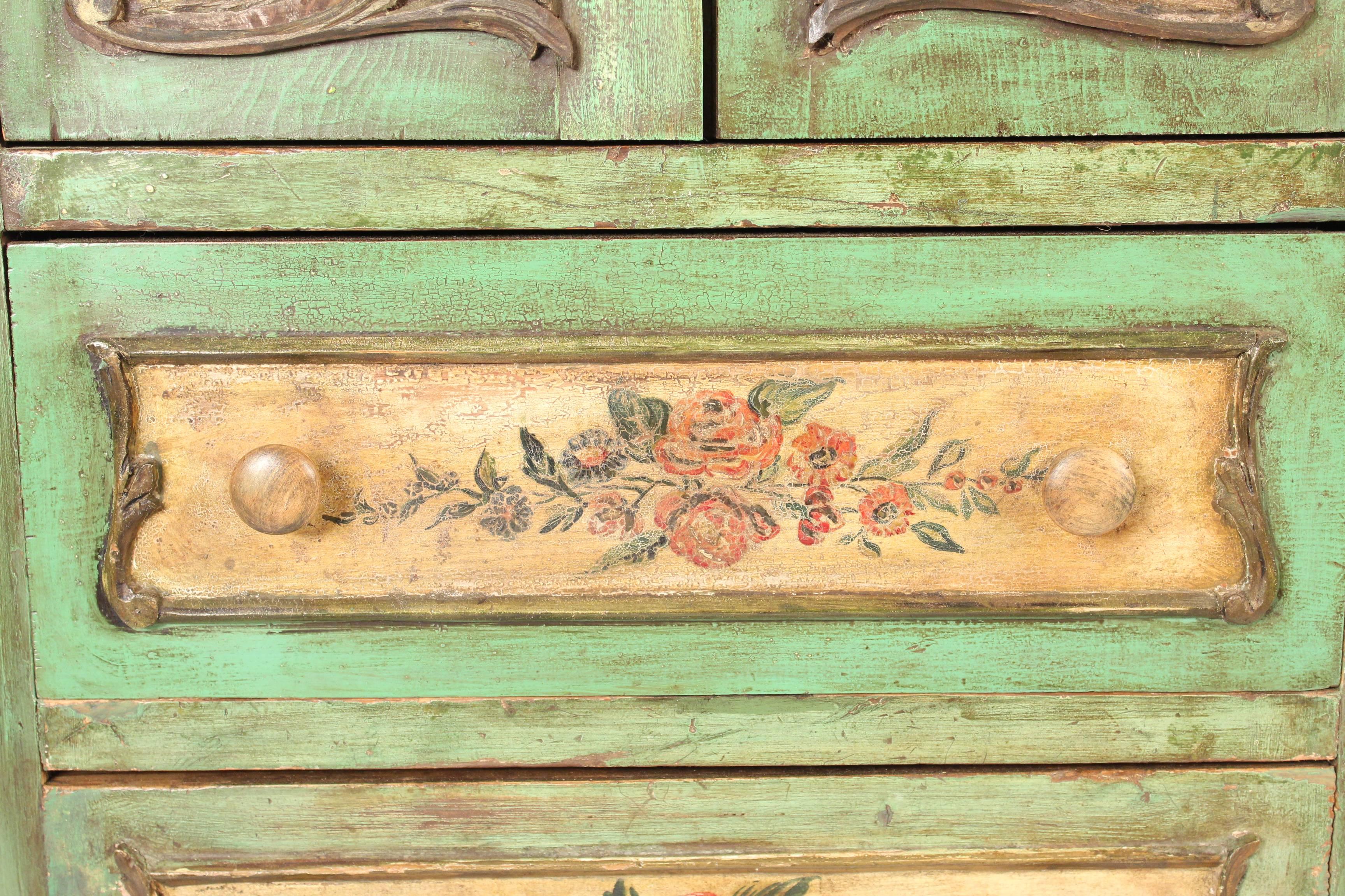 Italian Louis XV Style Painted Cabinet 3