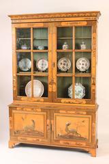 George III Style Chinoiserie Decorated China Cabinet