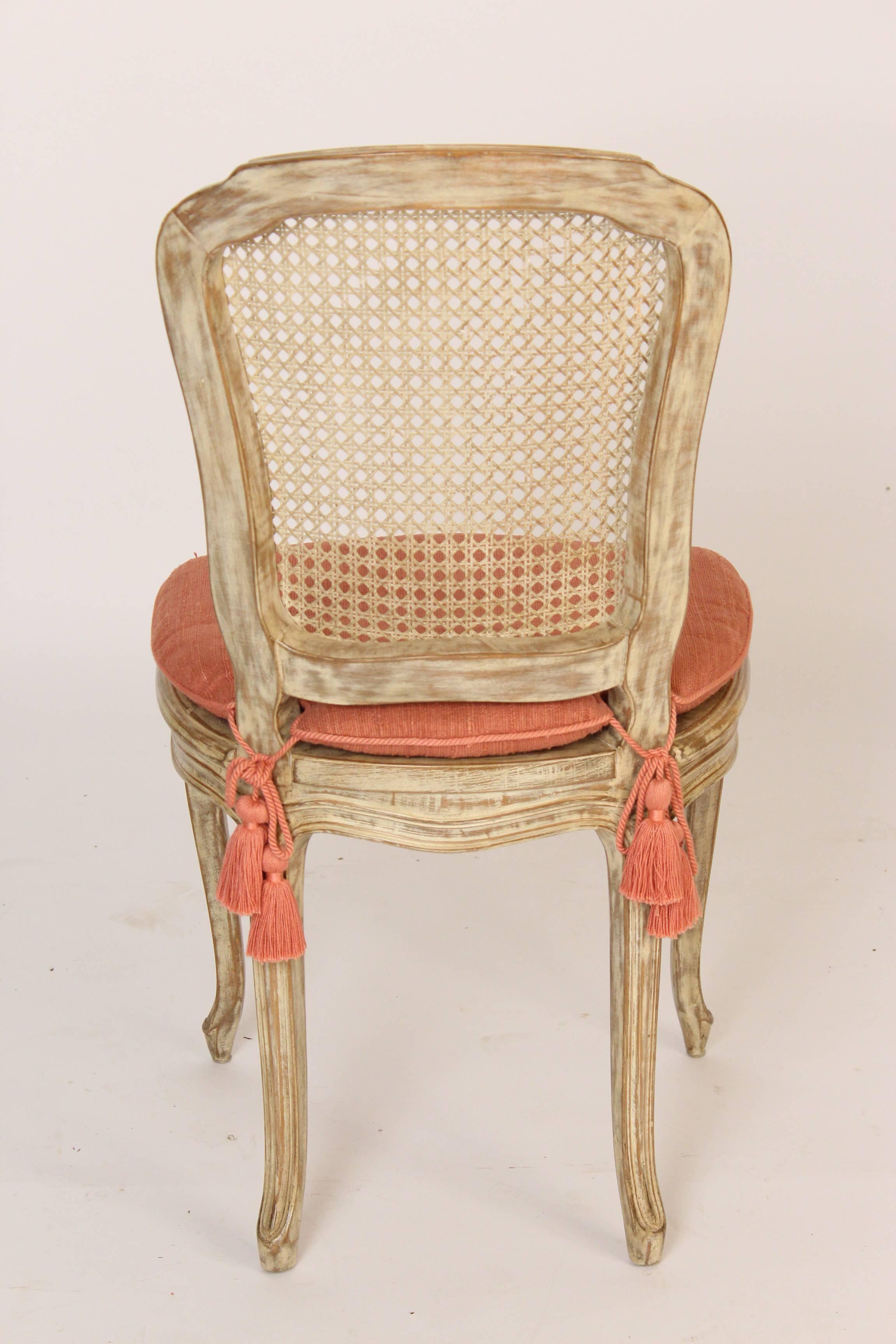 Set of Ten Painted Louis XV Style Dining Room Chairs In Excellent Condition In Laguna Beach, CA