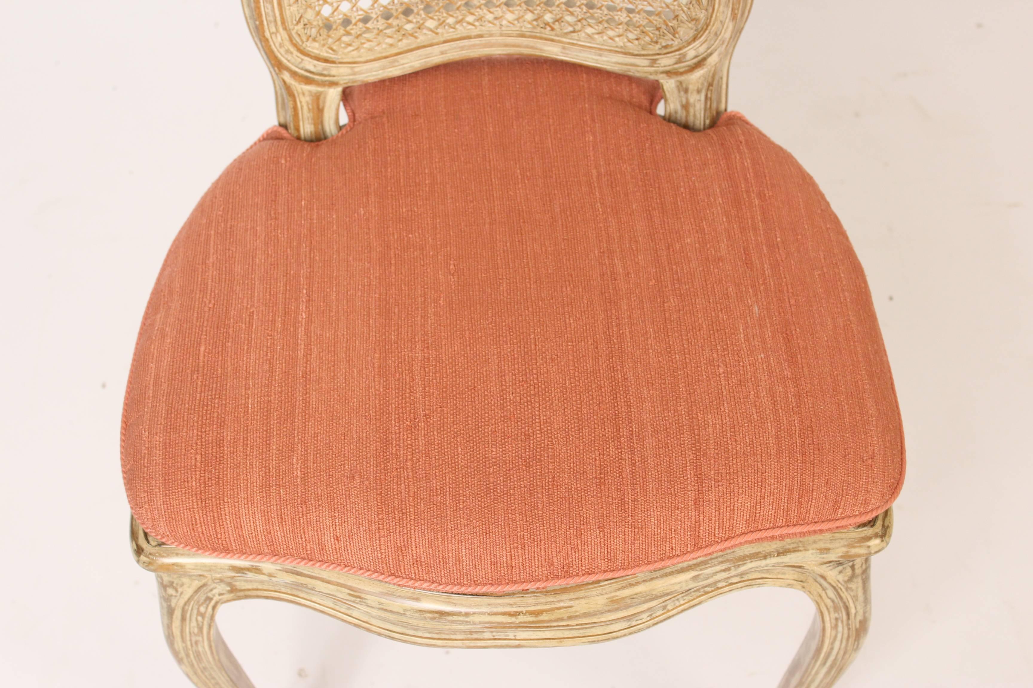 Upholstery Set of Ten Painted Louis XV Style Dining Room Chairs