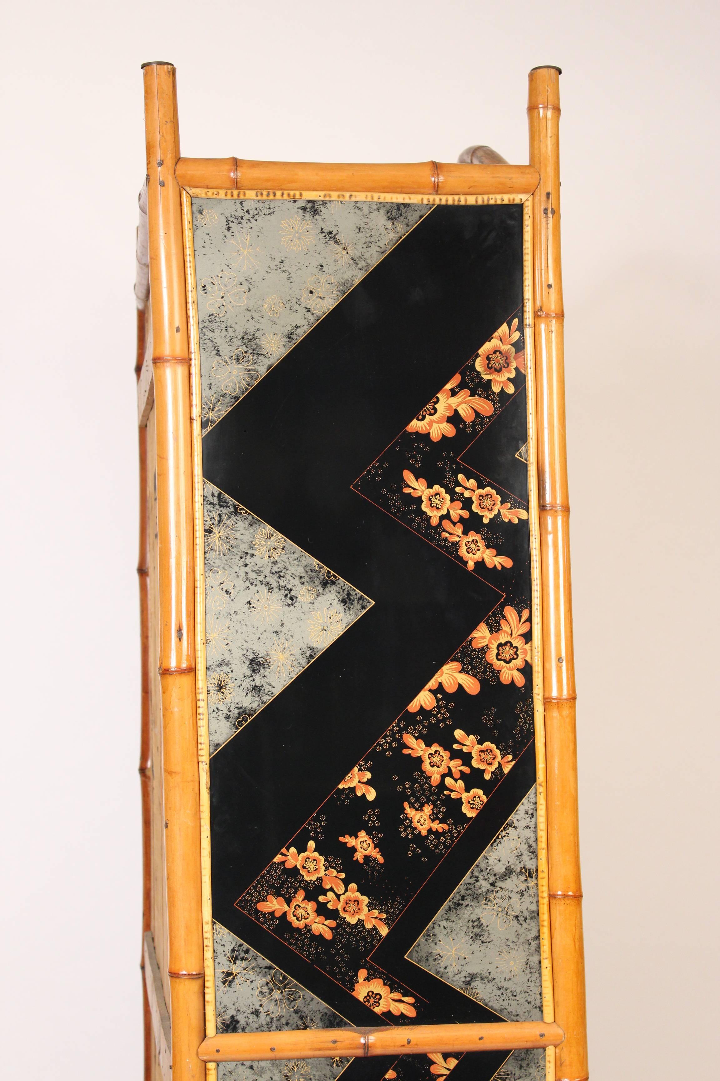 Bamboo and Chinoiserie Decorated Armoire 2