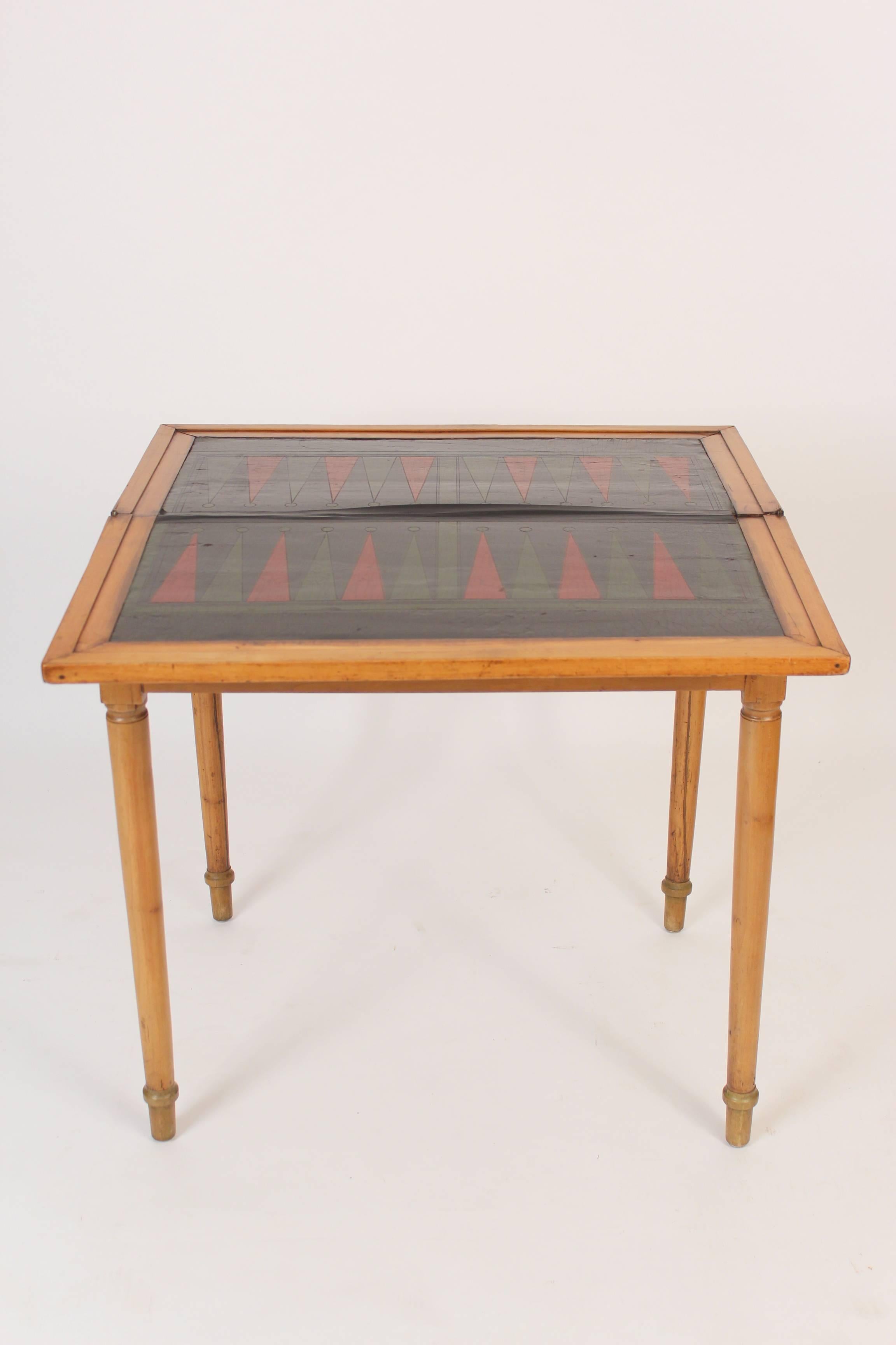 19th Century Directoire Fruit Wood Backgammon Table