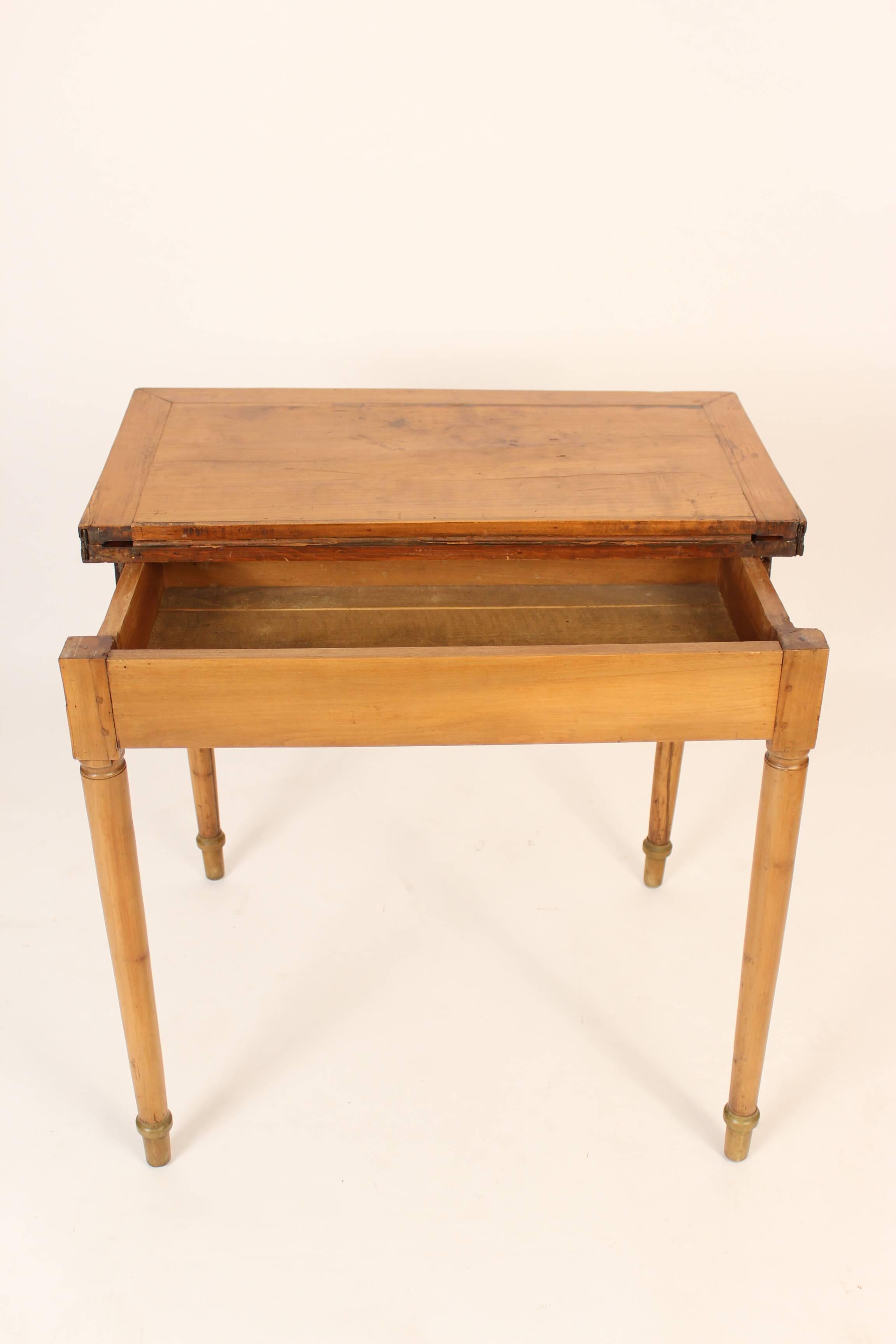 Leather Directoire Fruit Wood Backgammon Table