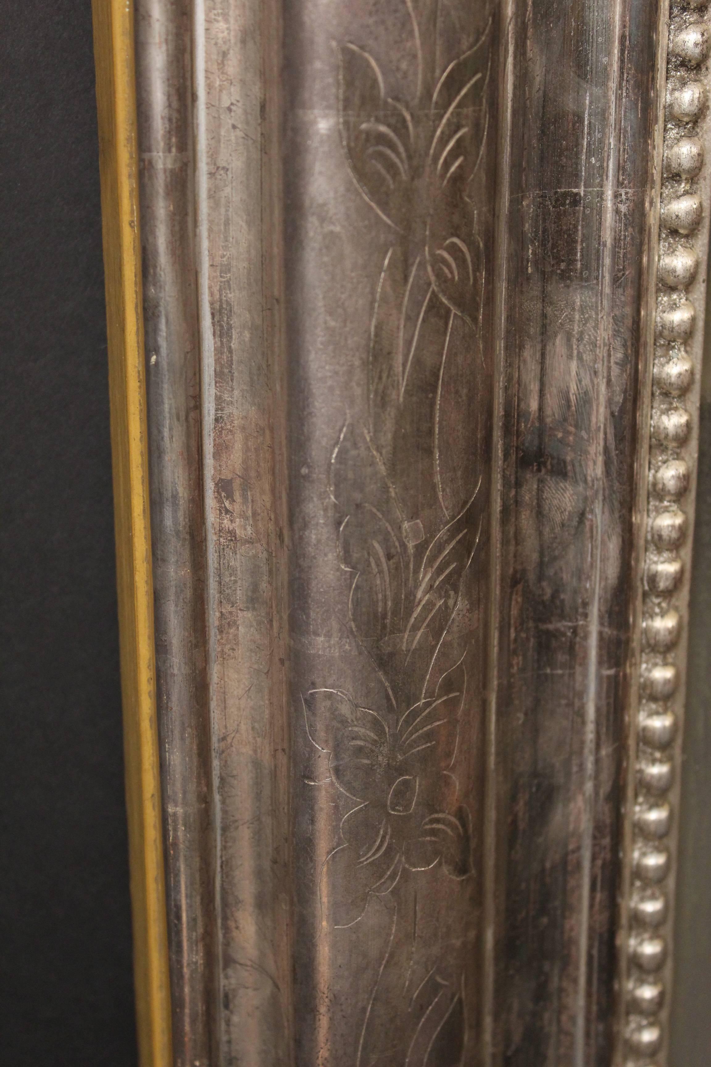 Napoleon III Silver Leafed Mirror 2