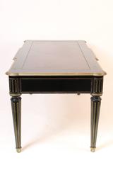 Louis XVI Style Black Lacquer Bureau Plat