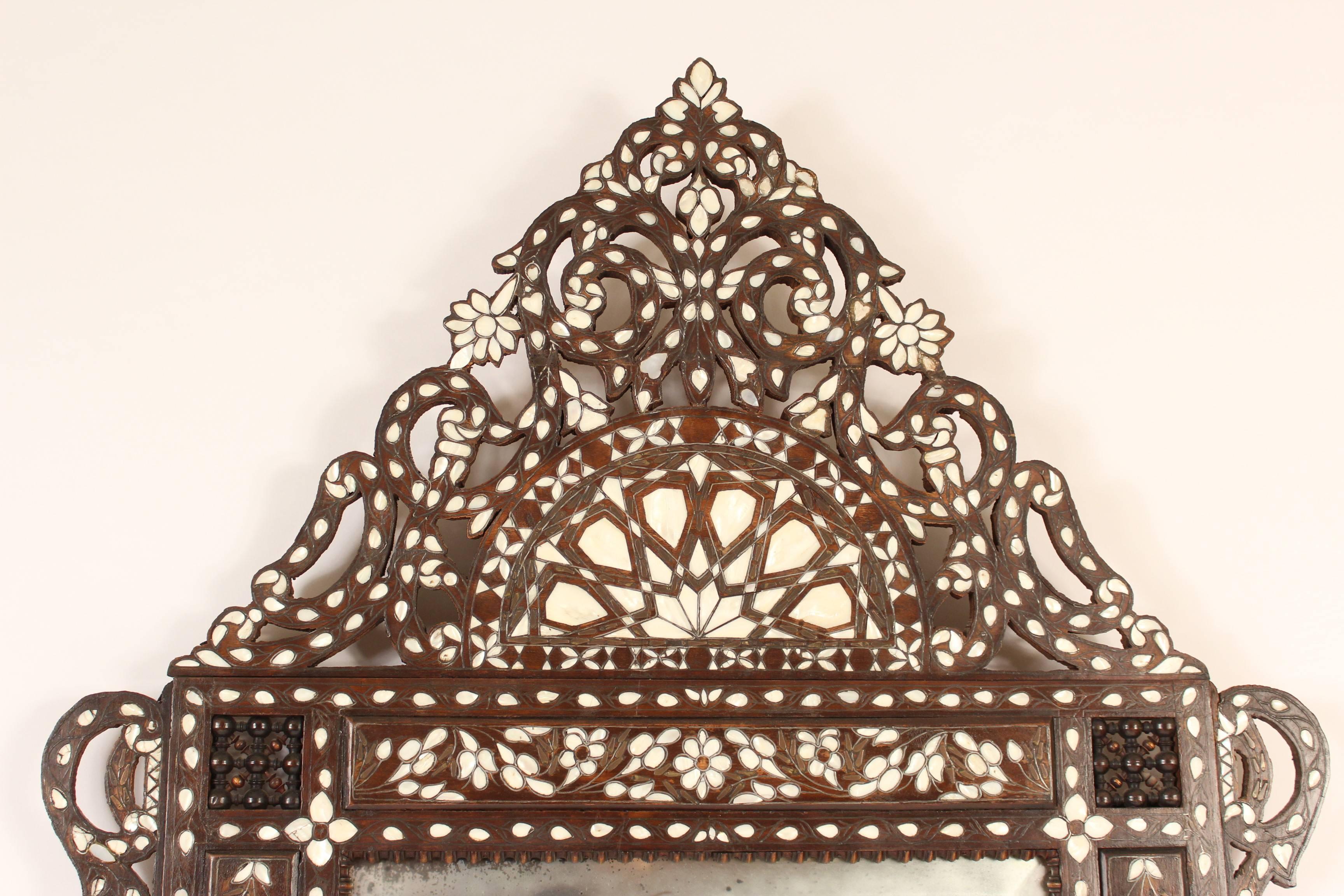 Moorish Middle Eastern Inlaid Mirror