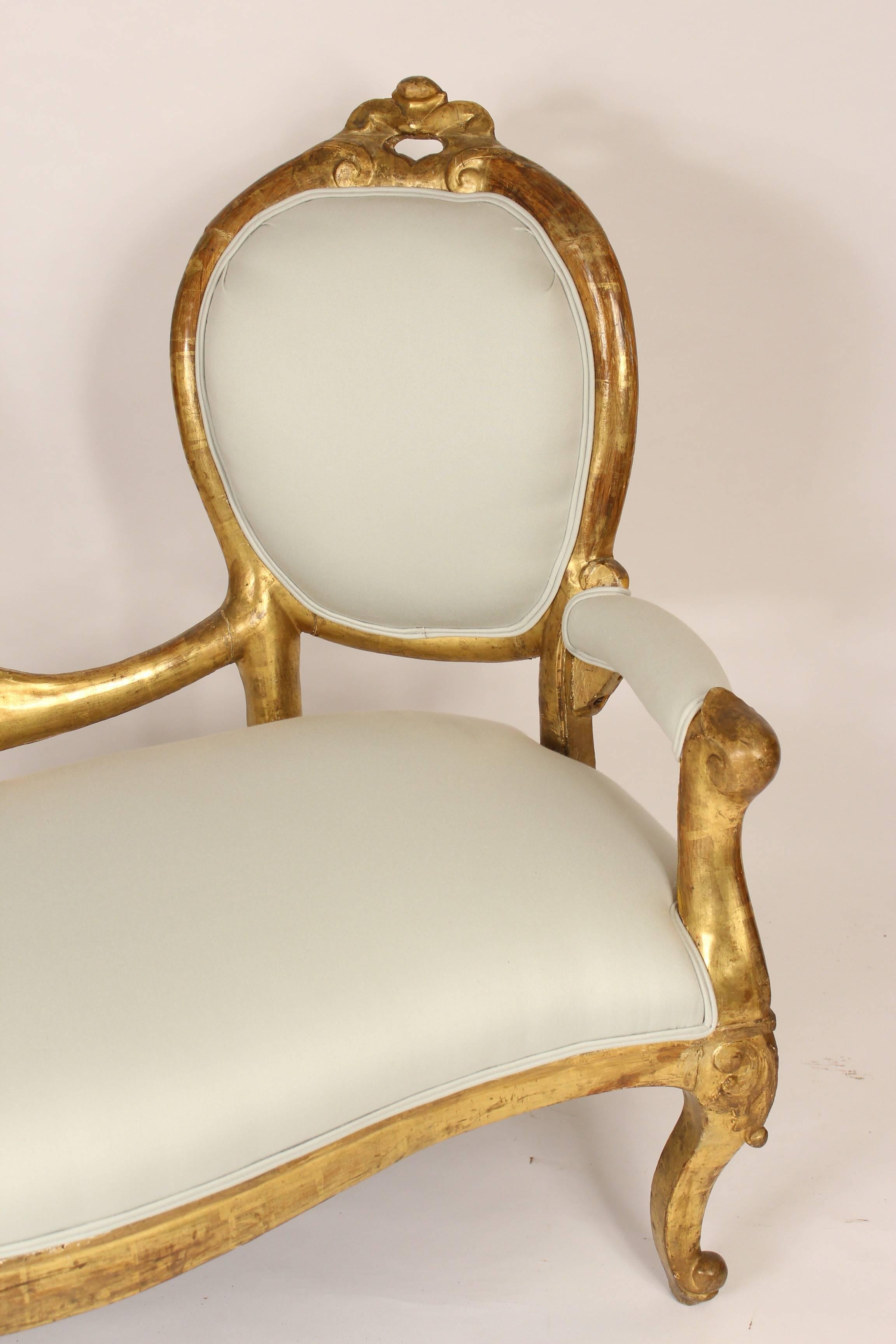 Upholstery Napoleon III Italian Settee