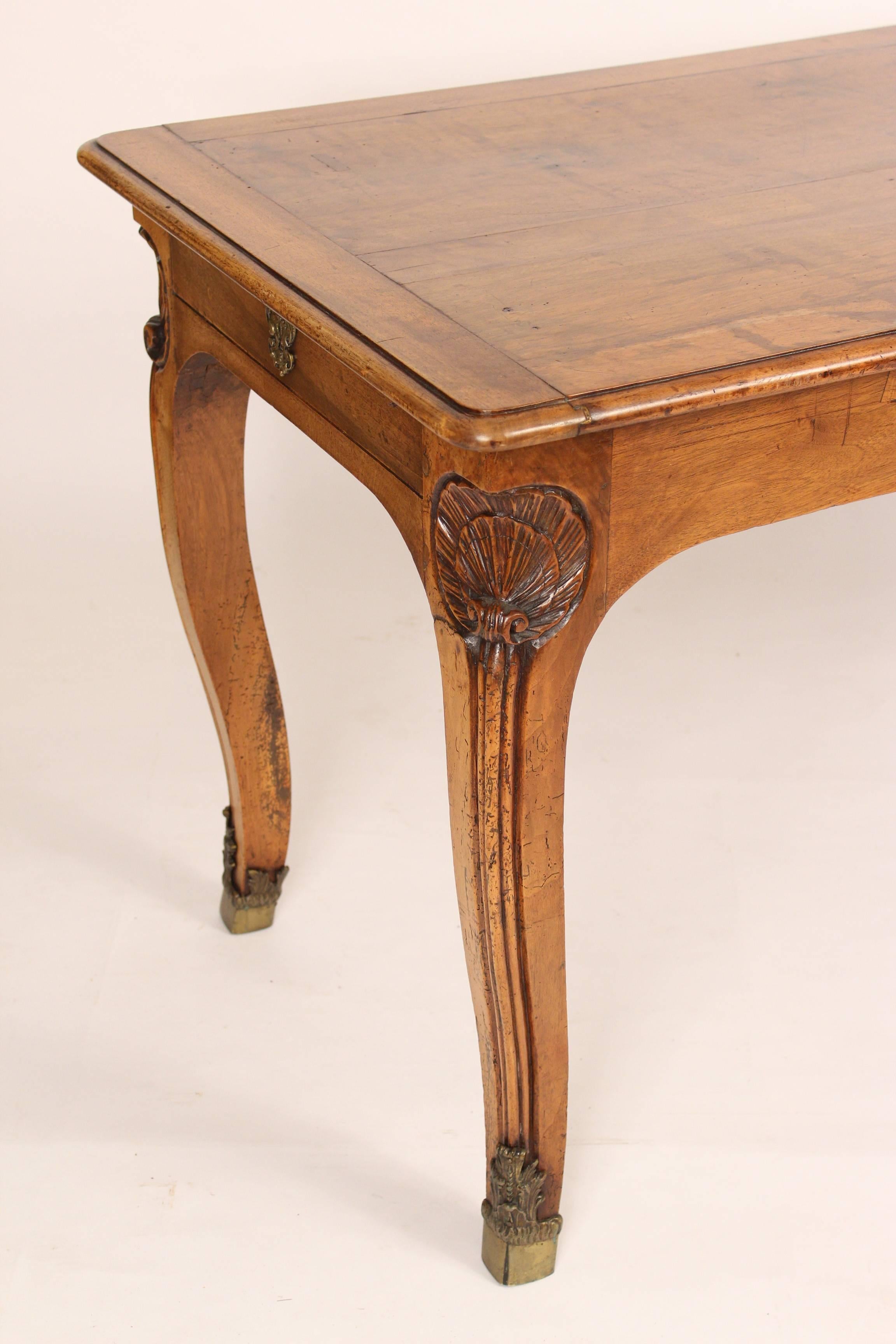 Louis XV Provincial Style Walnut Writing Table In Good Condition In Laguna Beach, CA