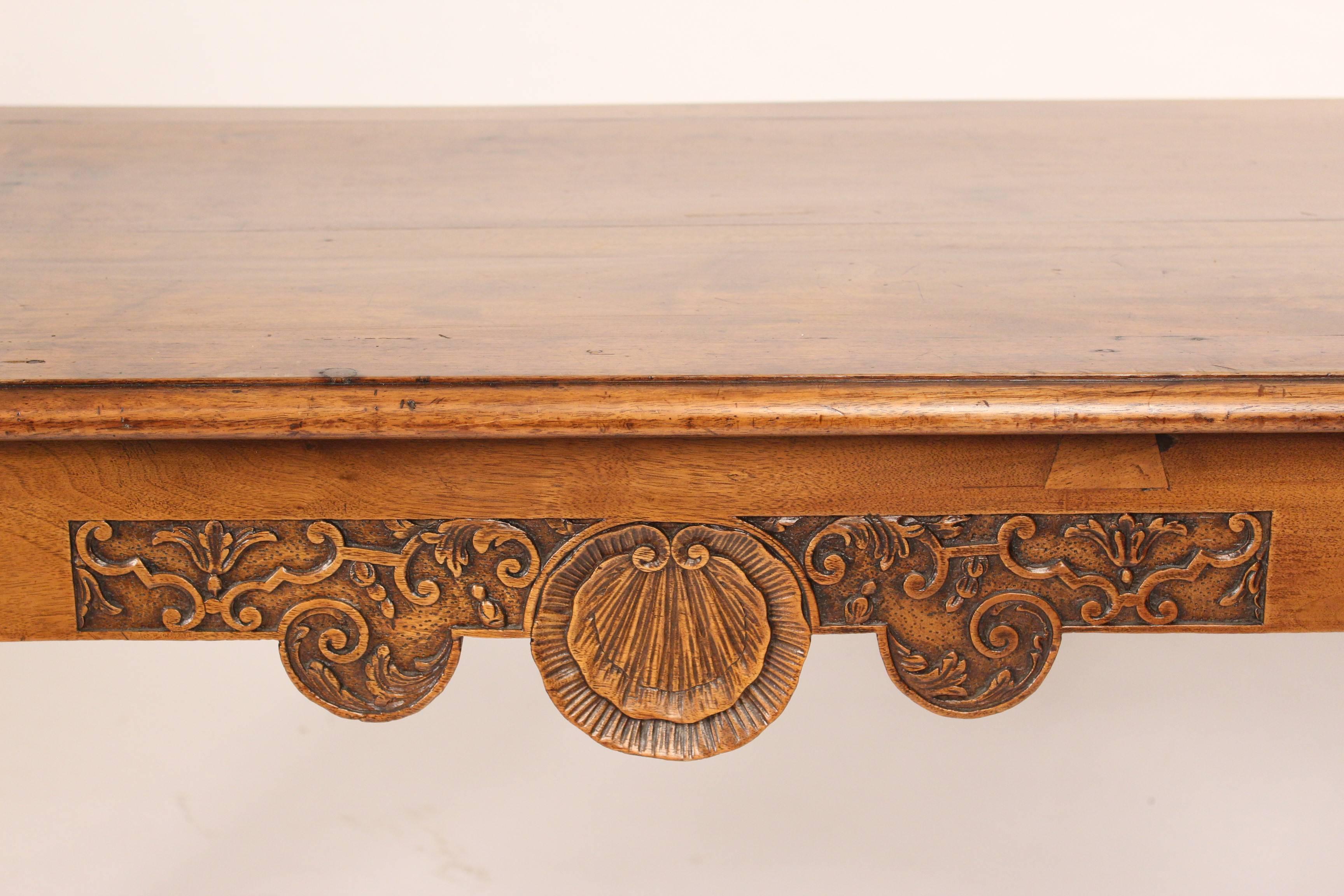 Late 19th Century Louis XV Provincial Style Walnut Writing Table
