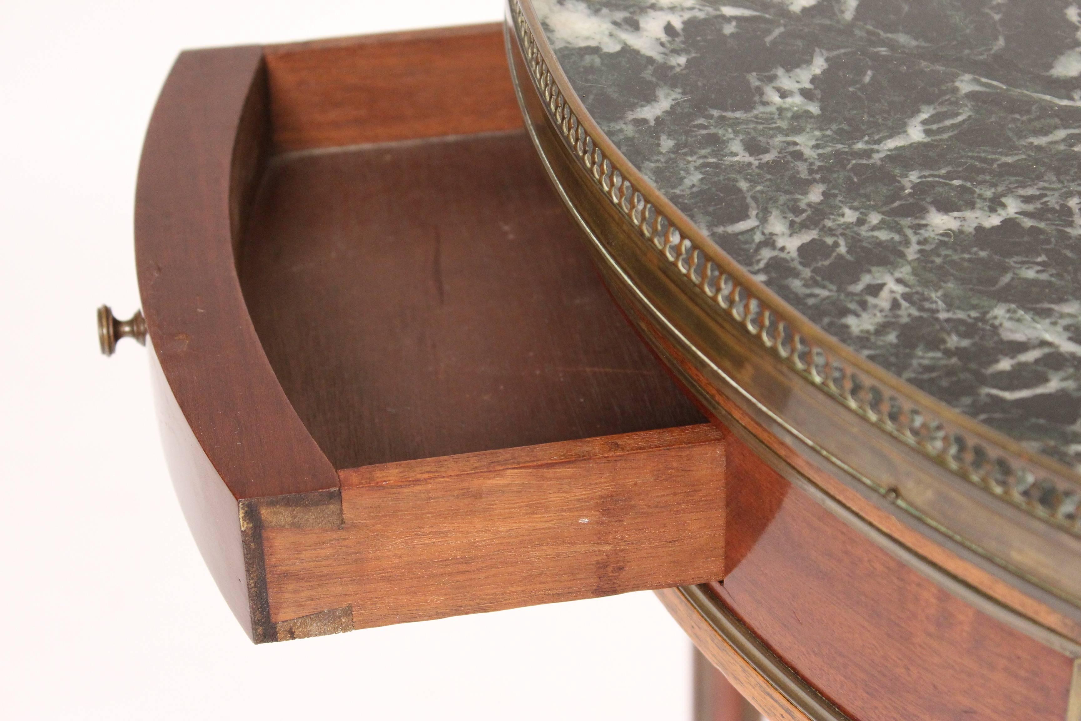 Louis XVI Mahogany Marble-Top Bouillotte Table 4