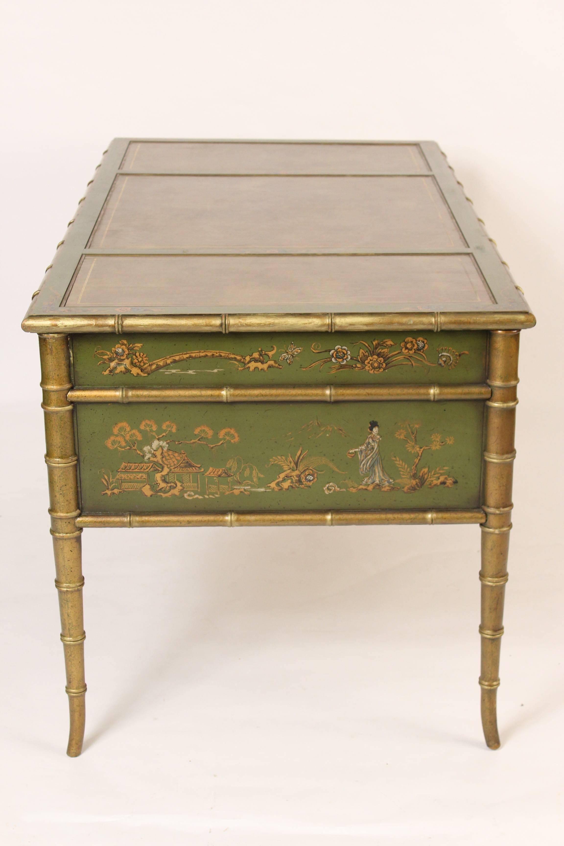 English Regency Style Chinoiserie Decorated Desk 1