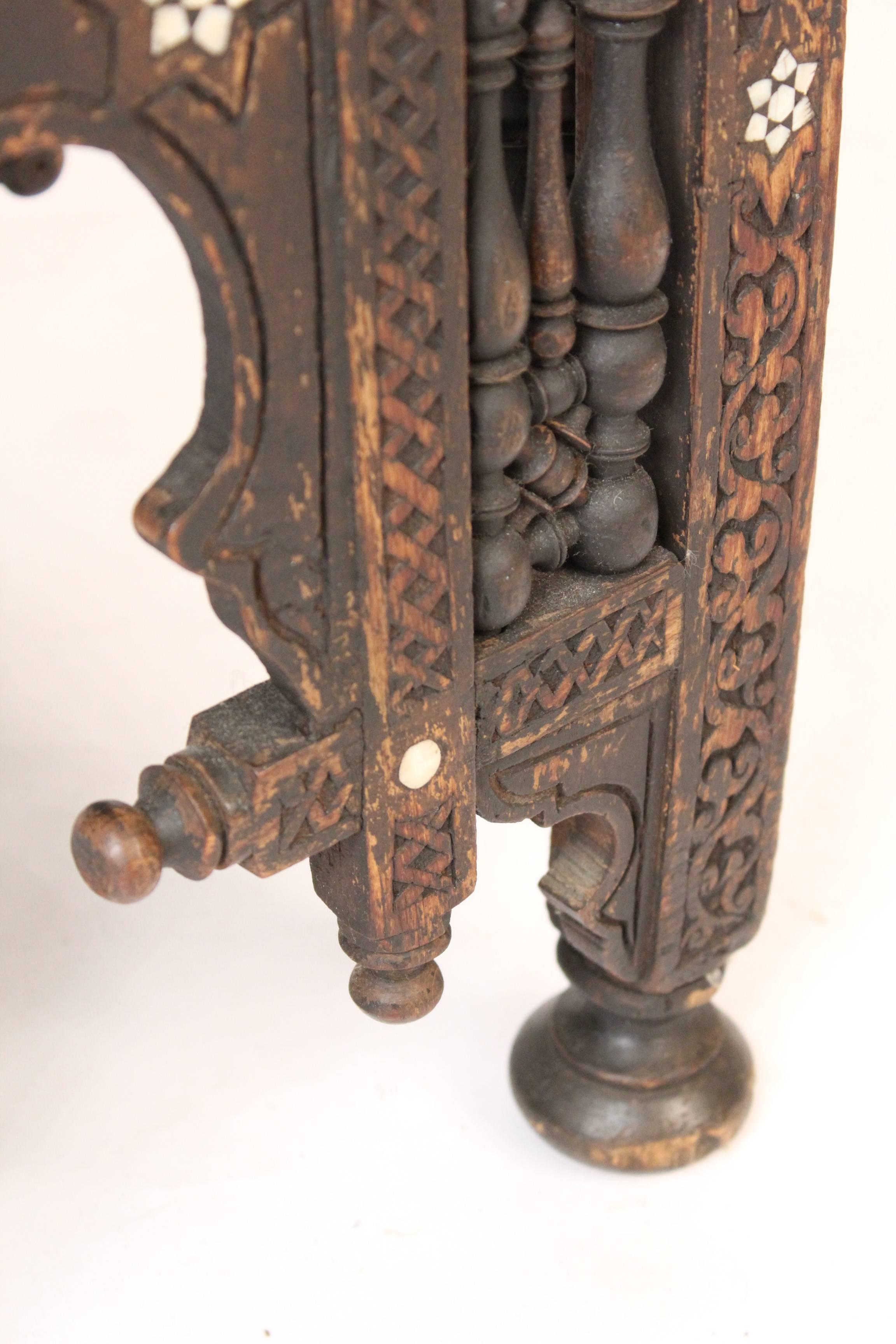 Asian Moroccan Inlaid Bench