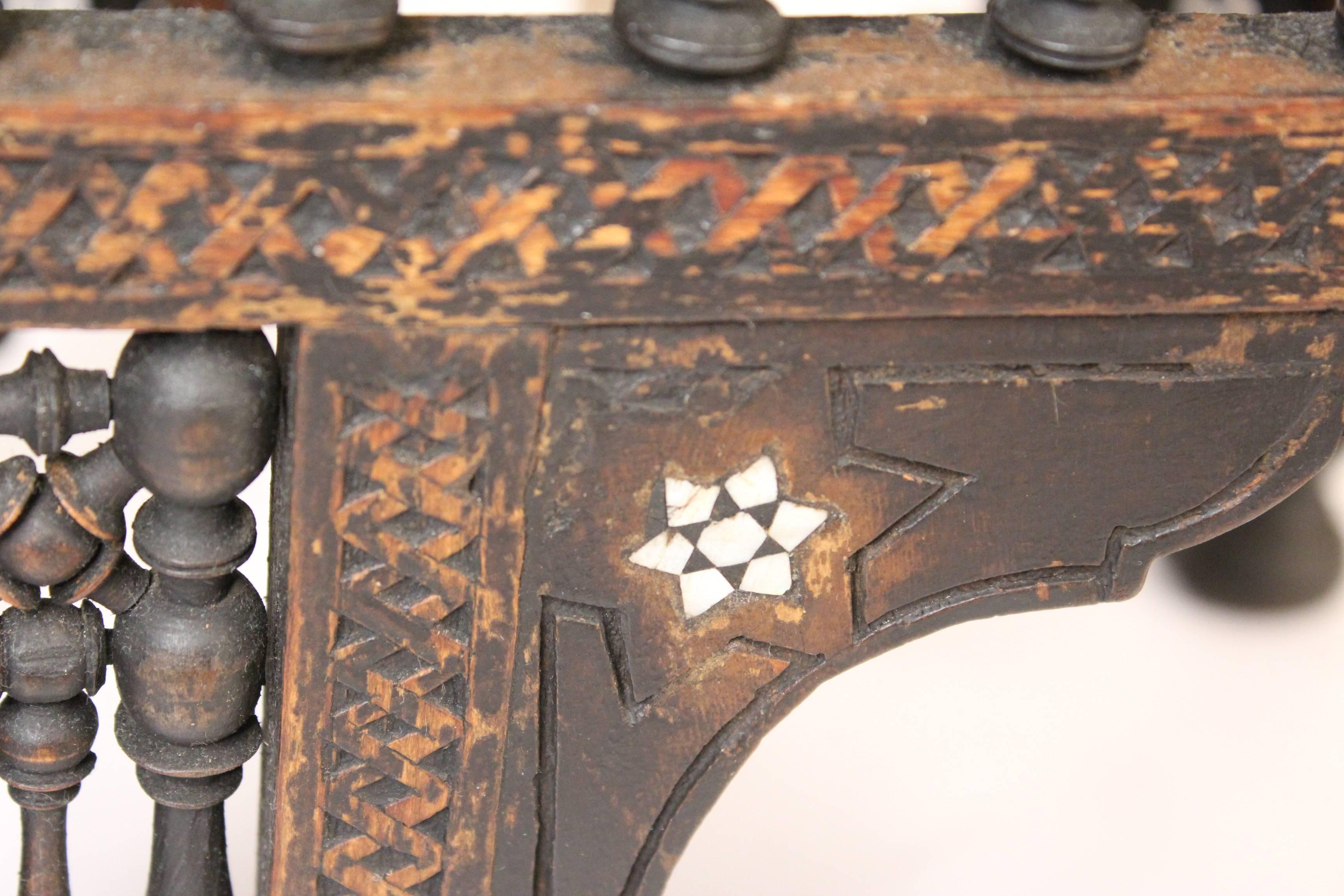 Moroccan Inlaid Bench 2