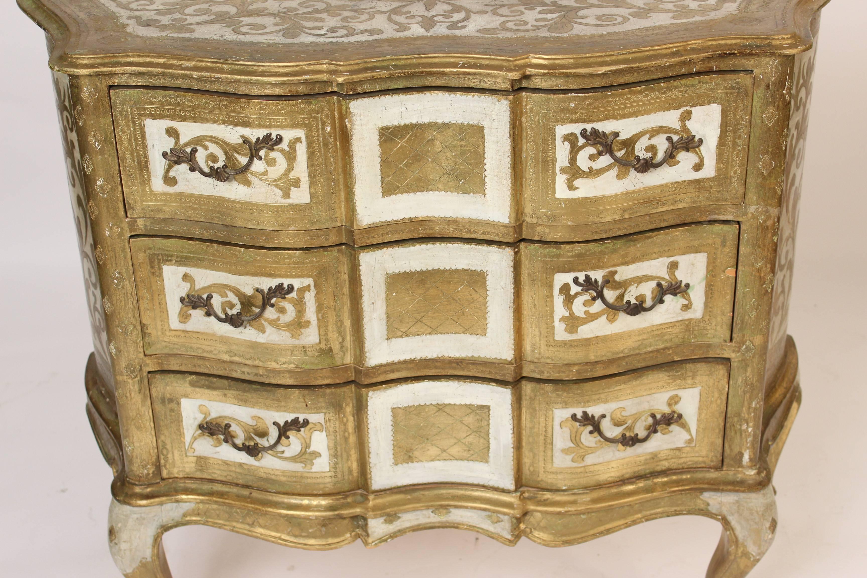 Mid-20th Century Pair of Italian Louis XV Style Commodes