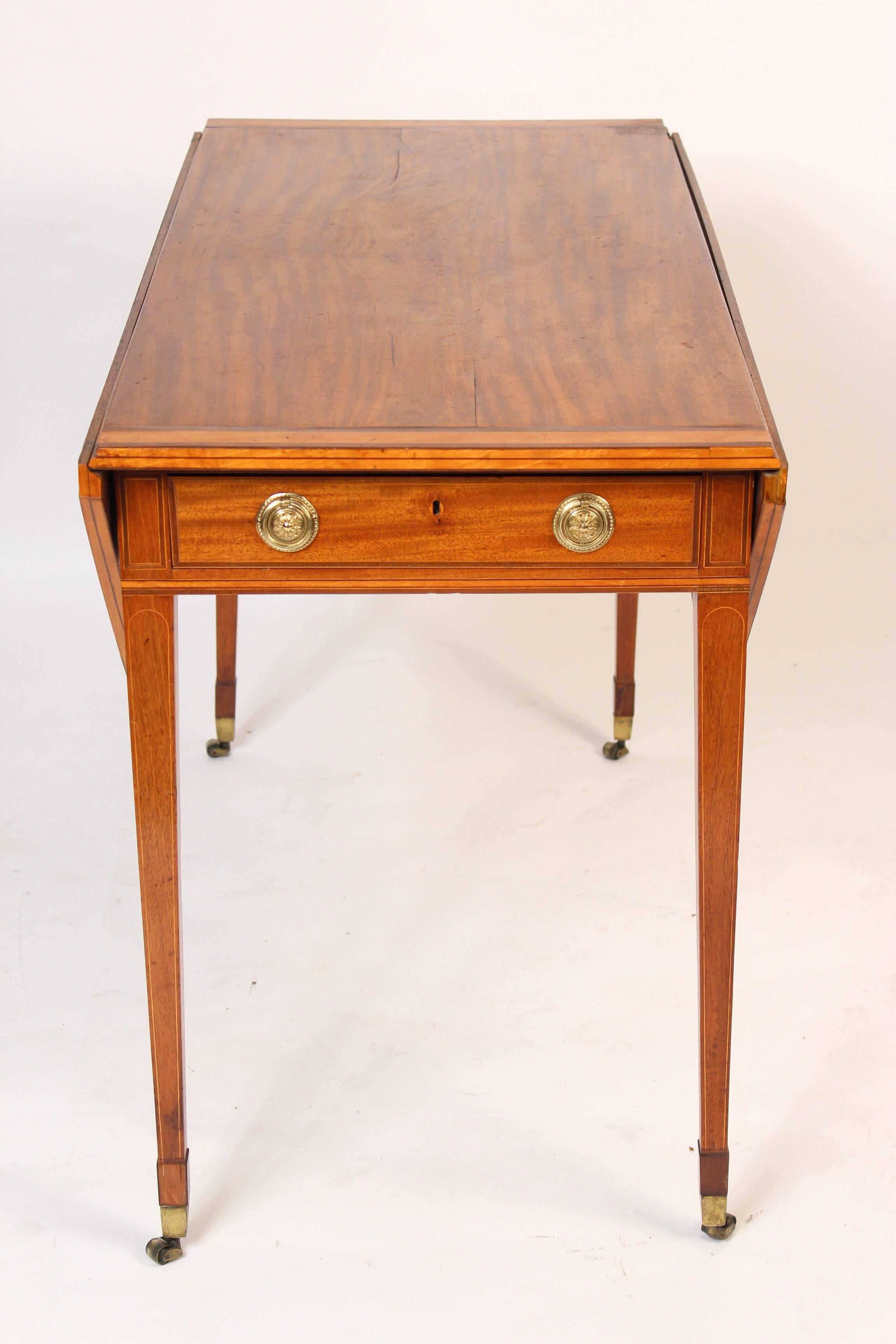 English George III Style Satinwood Pembroke Table