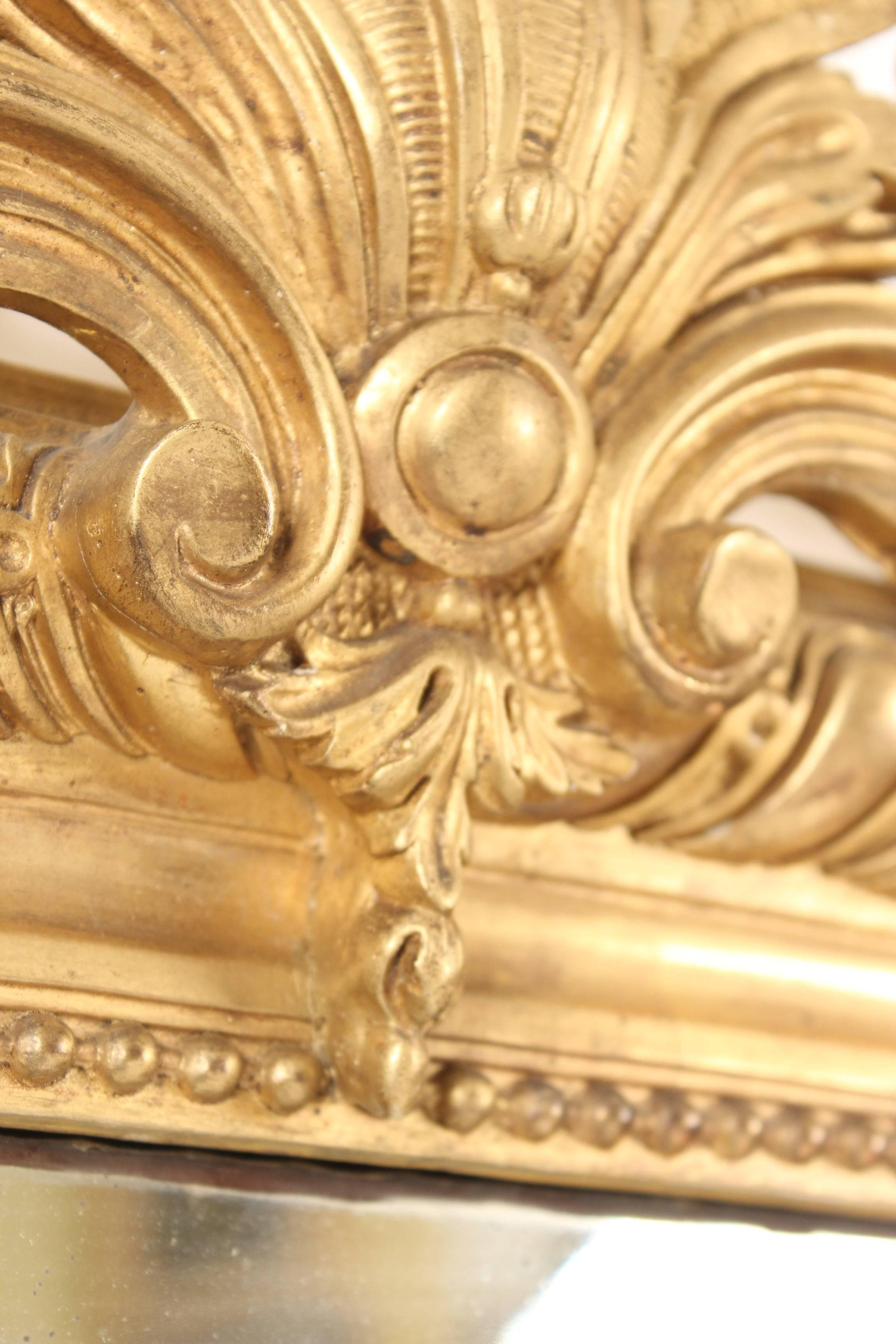 Louis XVI Style Gilt Wood Mirror 2