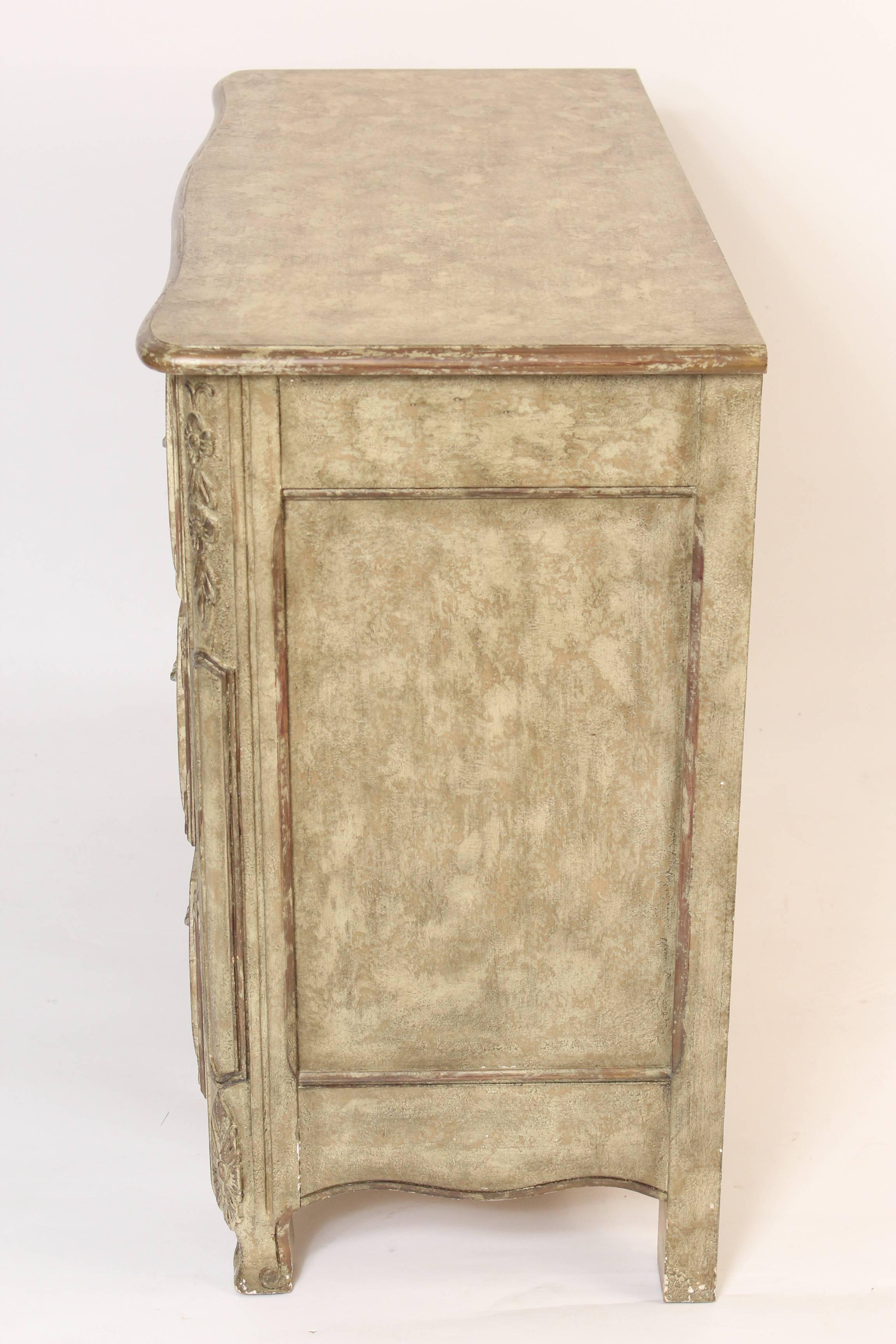 Painted Louis XV Provincial Commode Made by Baker 1
