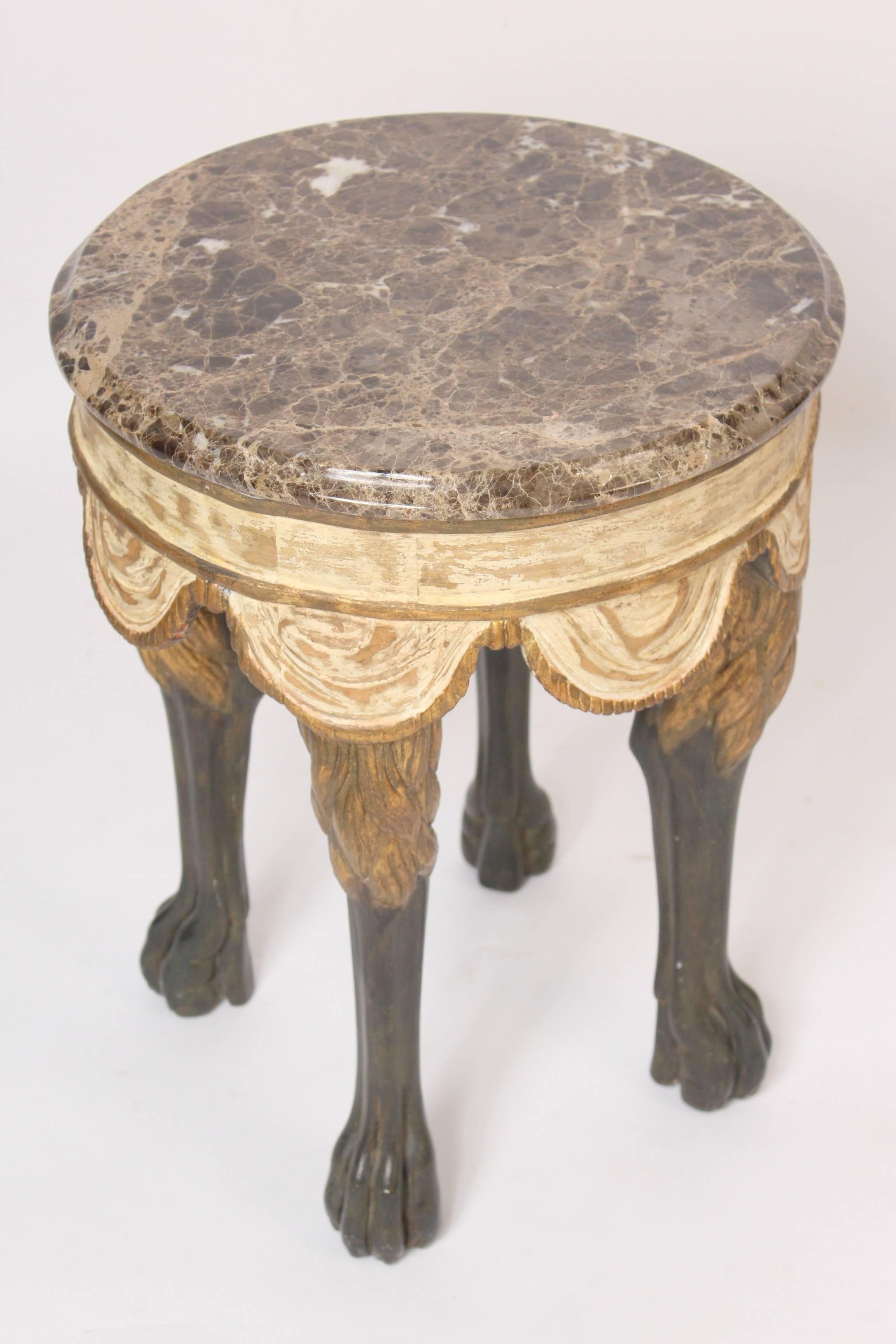 Unknown Pair of Continental Neoclassical Style Marble Top Occasional Tables