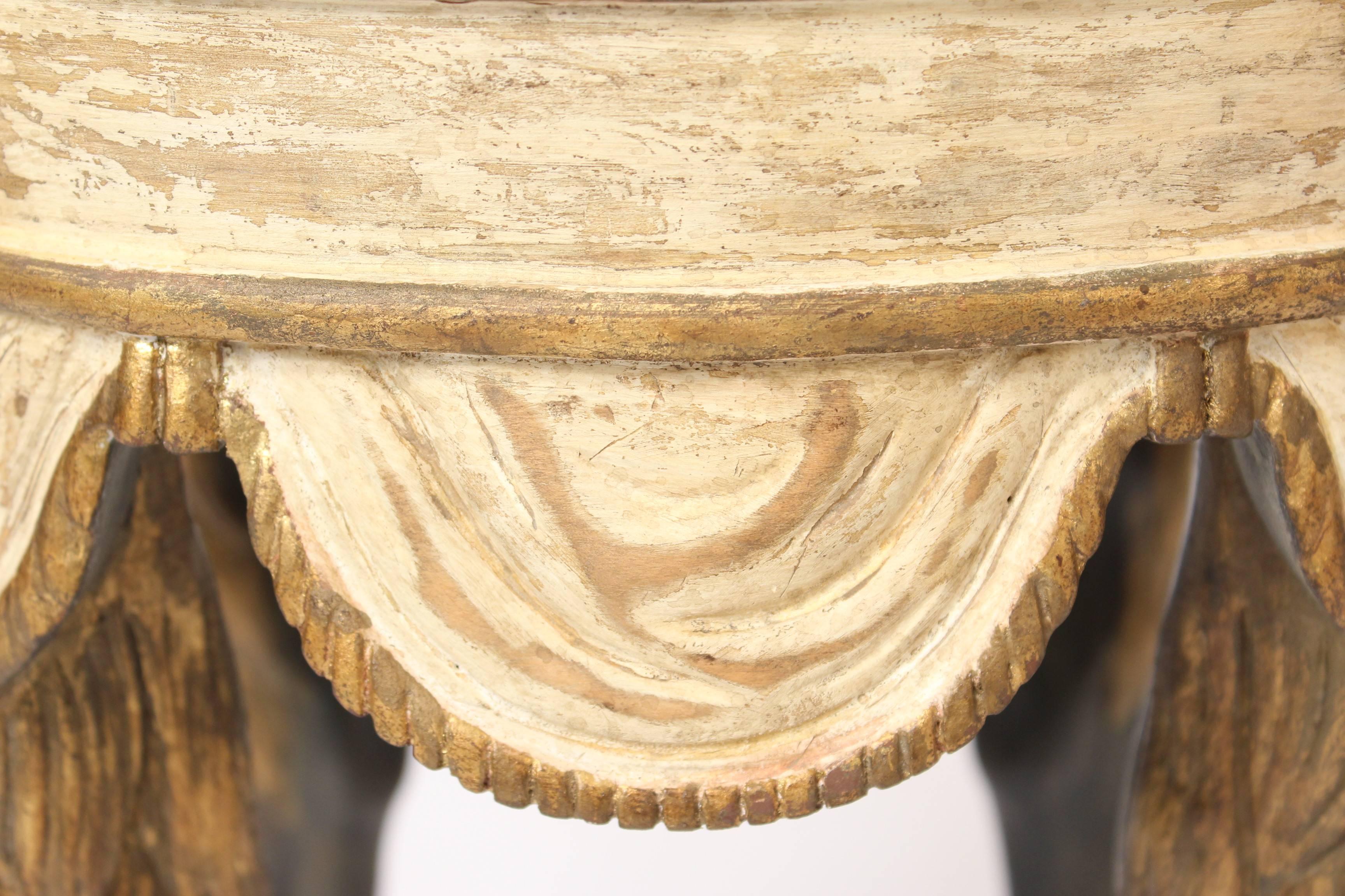 Late 20th Century Pair of Continental Neoclassical Style Marble Top Occasional Tables