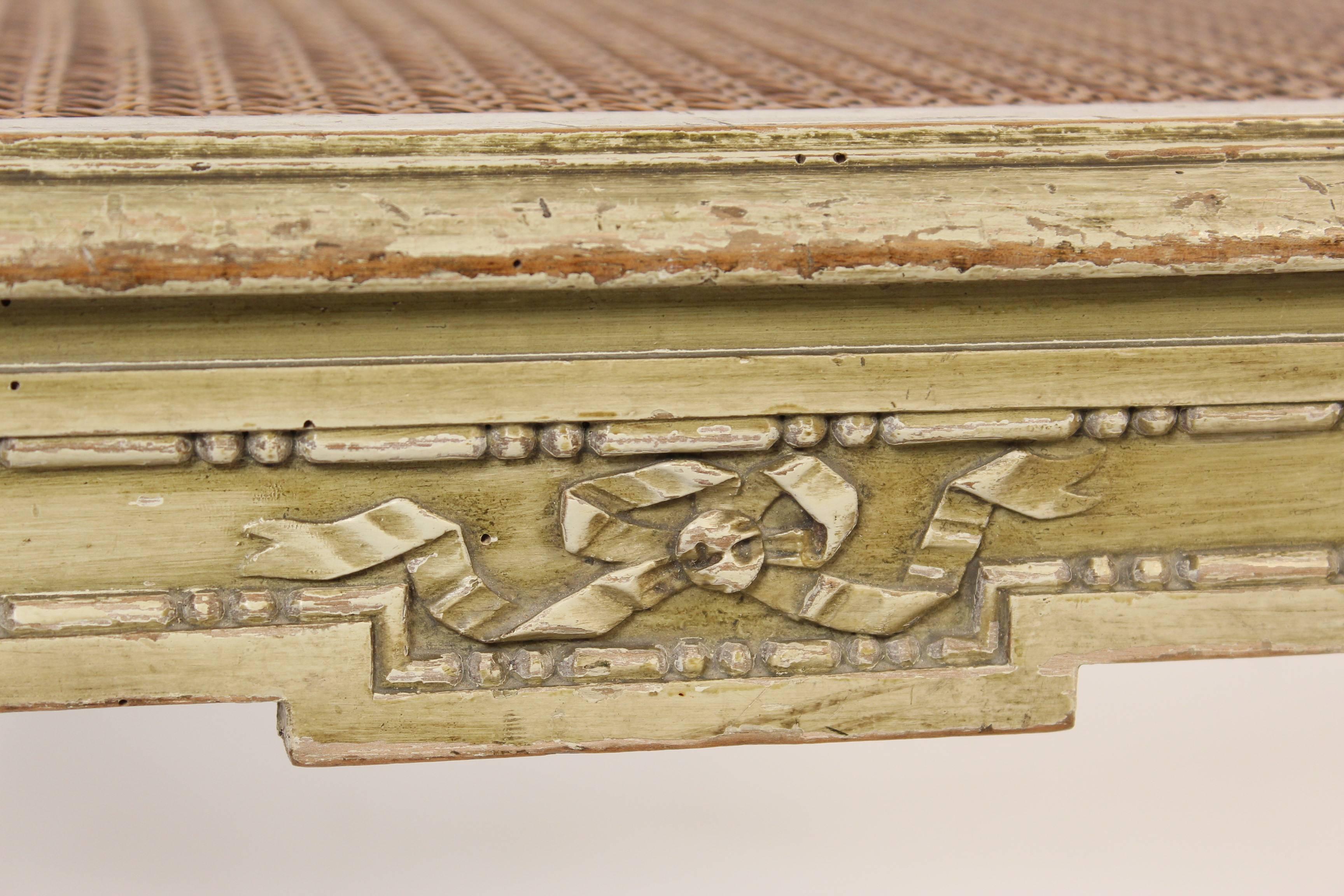 Louis XVI Style Painted Bench 2