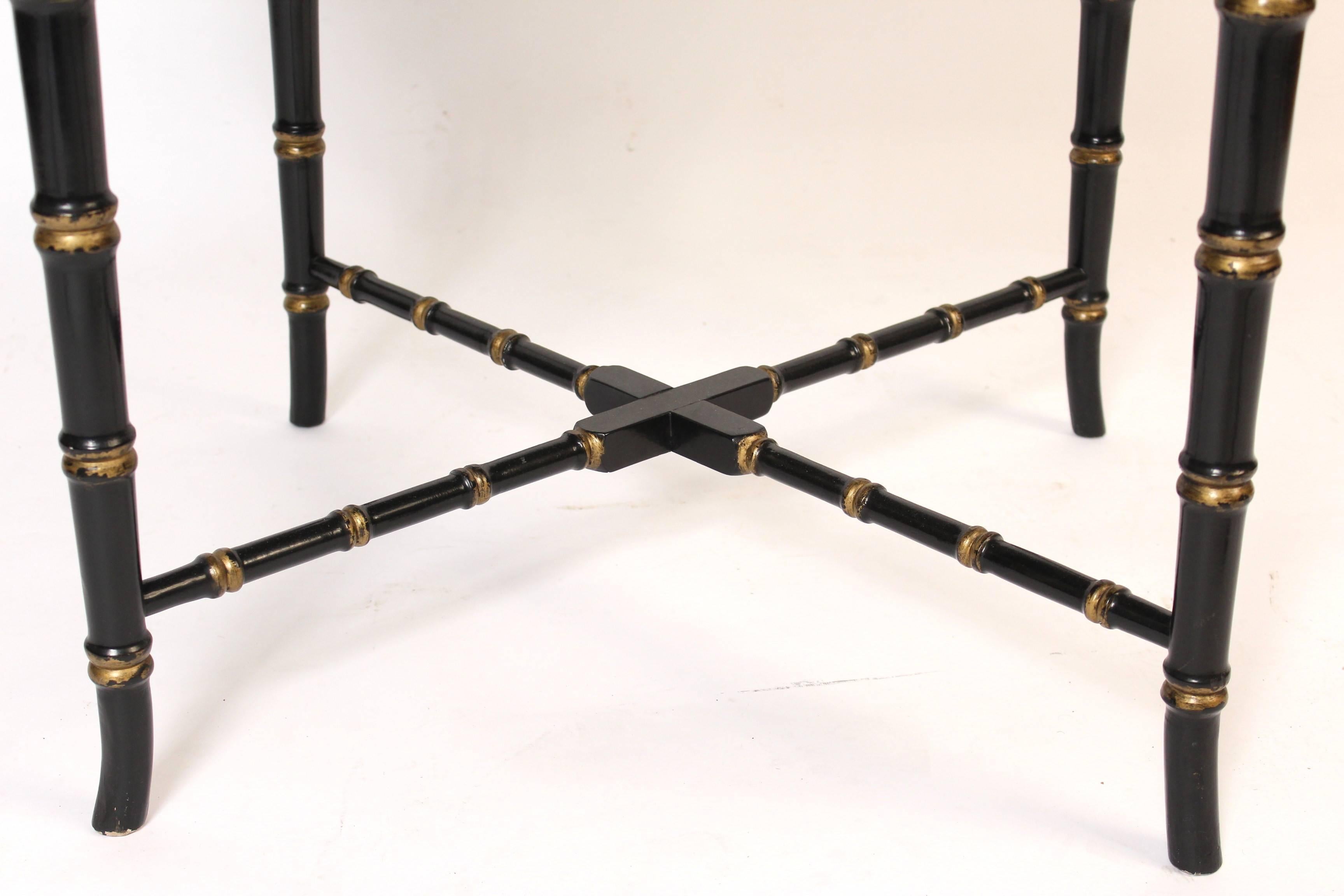 English Regency Chinoiserie Style Tole Tray Table 3