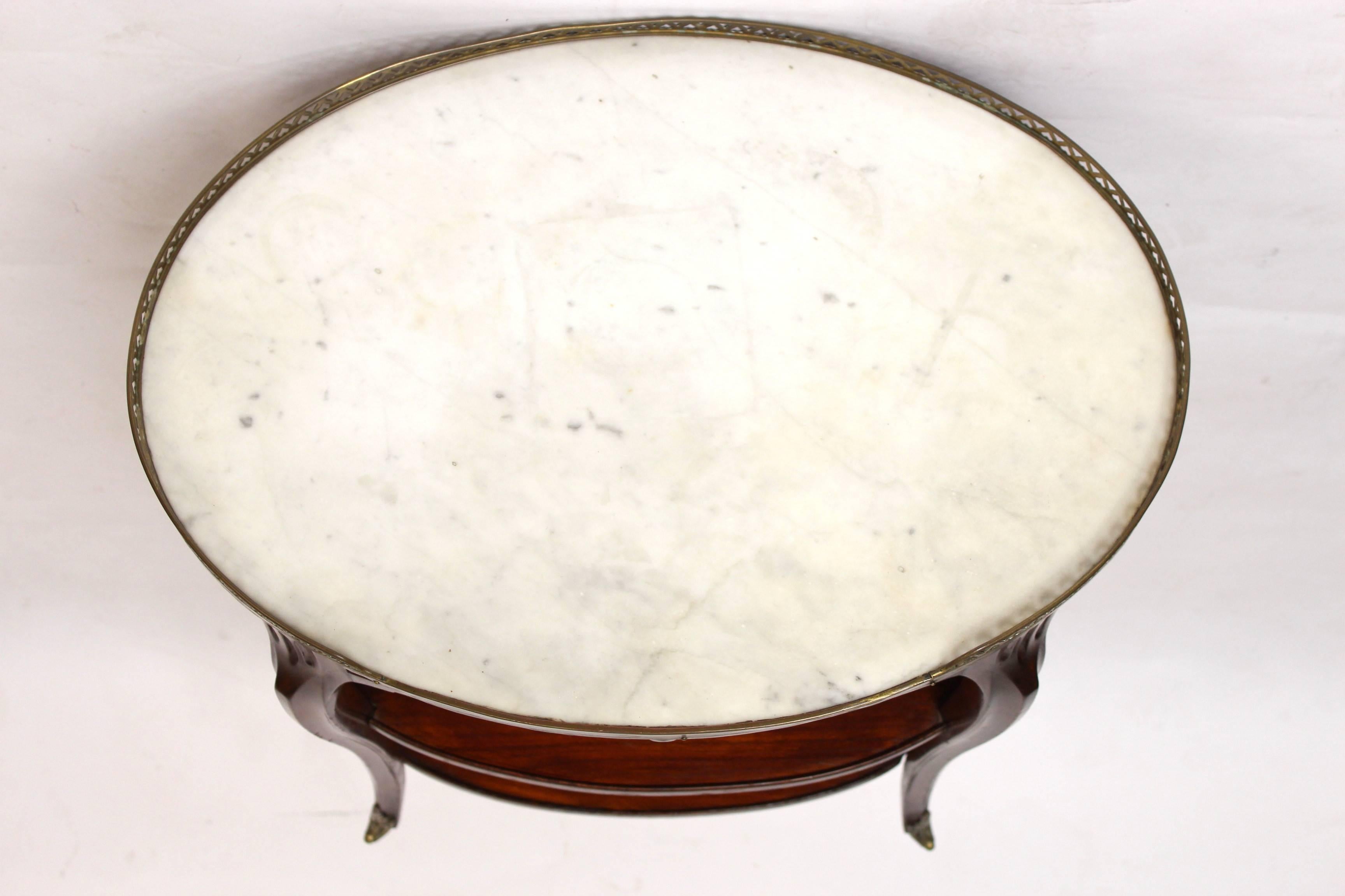 Pair of Louis XV Style Marble-Top Occasional Tables 3