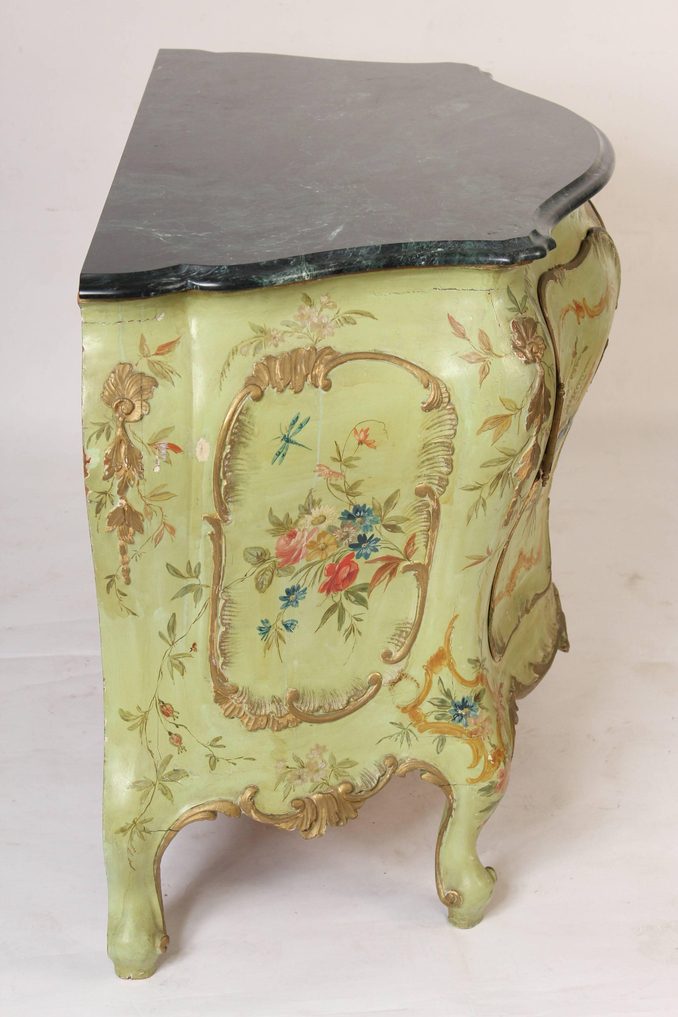 Italian Louis XV Style Painted Cabinet For Sale 4
