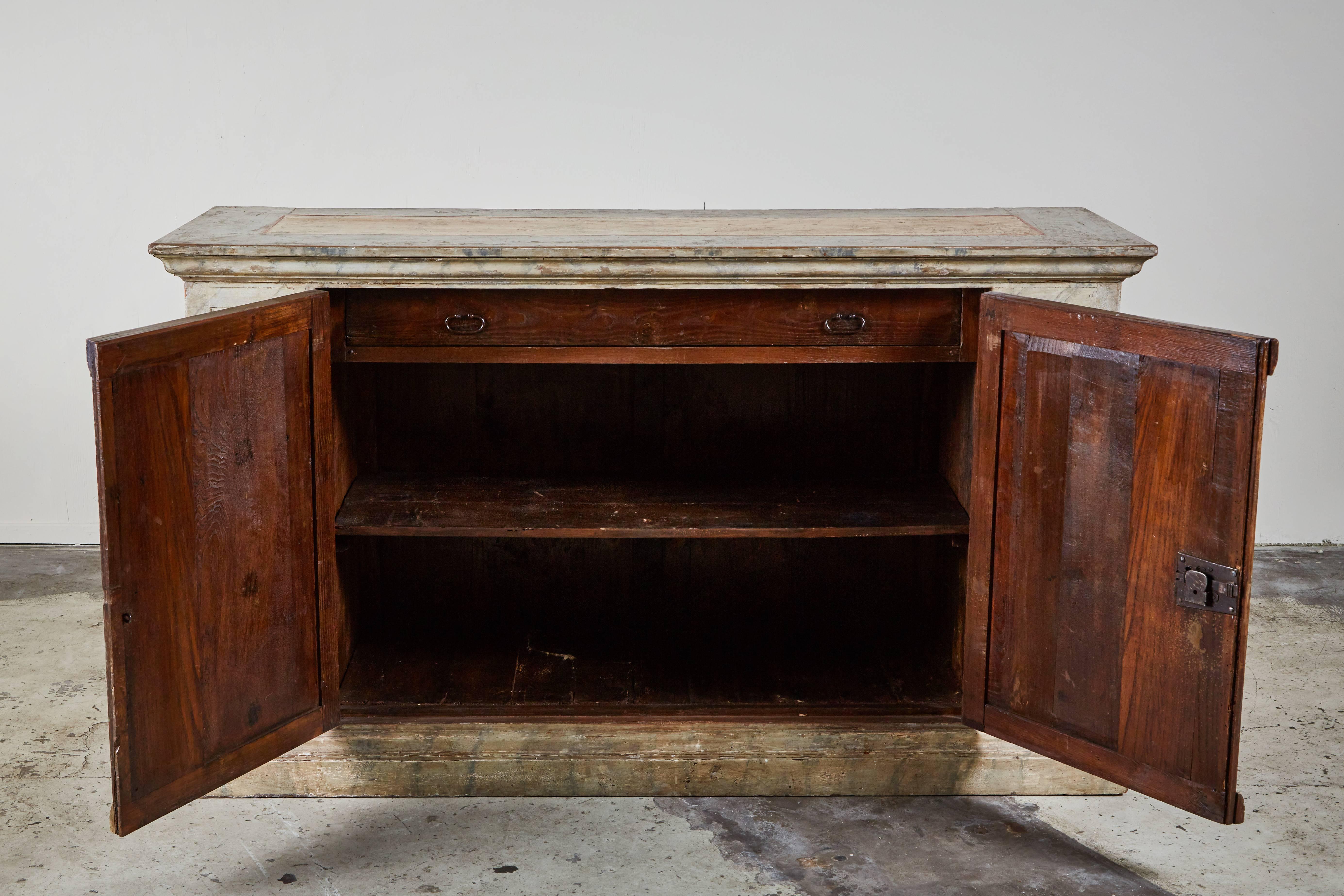 Late 19th Century Striking, Hand-Painted, Tuscan Buffet