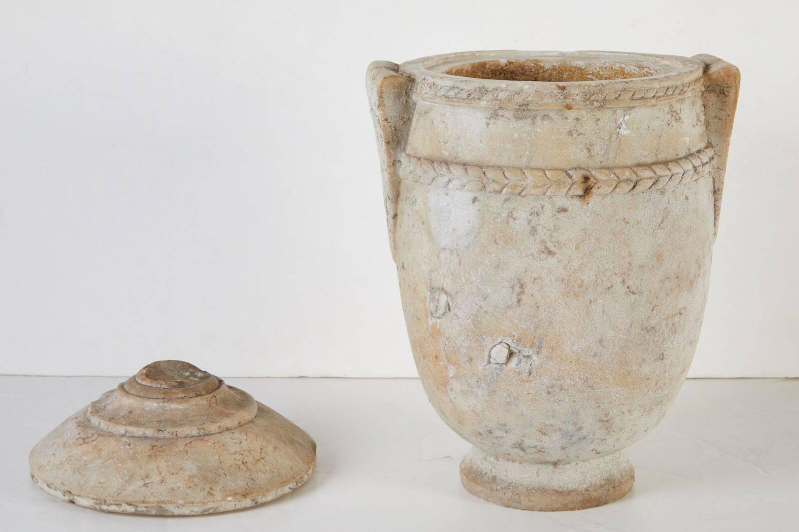 Italian Beautiful, Ancient, Lidded Roman Urn