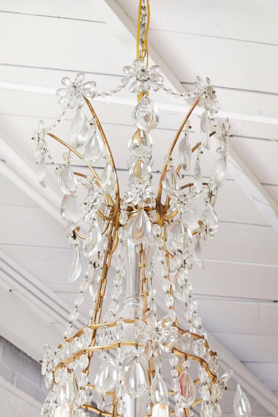Early 20th Century Pair of Turn-of-the-Century, French Chandeliers