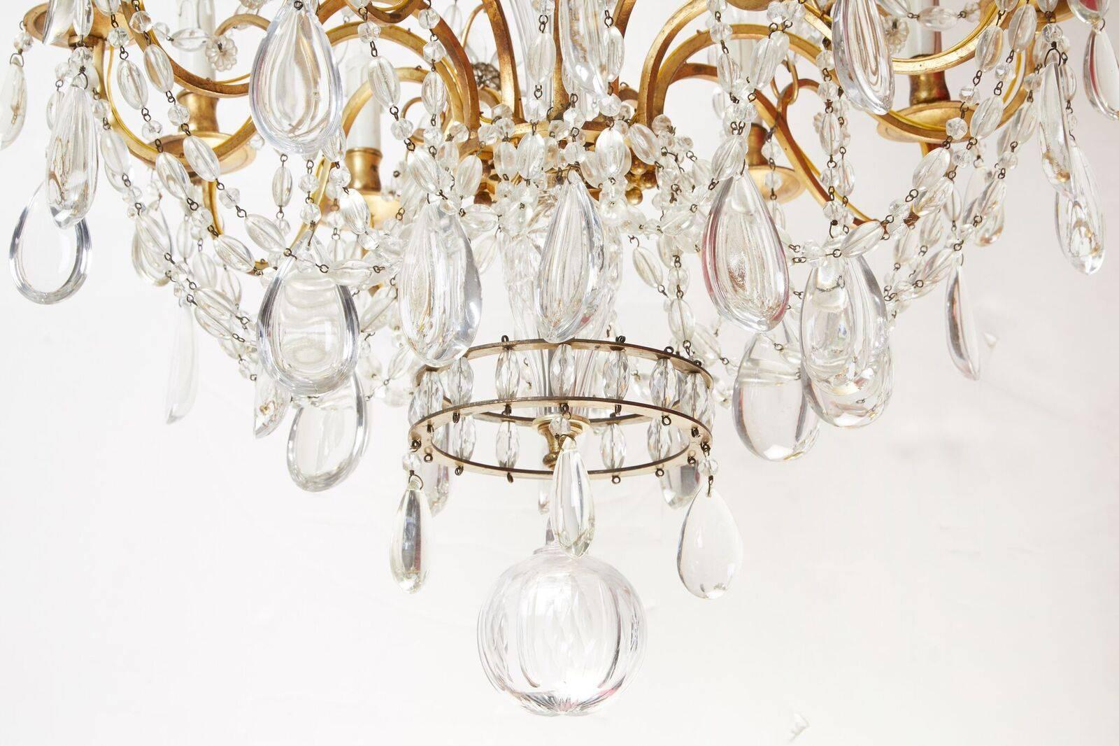 Pair of Turn-of-the-Century, French Chandeliers In Good Condition In Newport Beach, CA