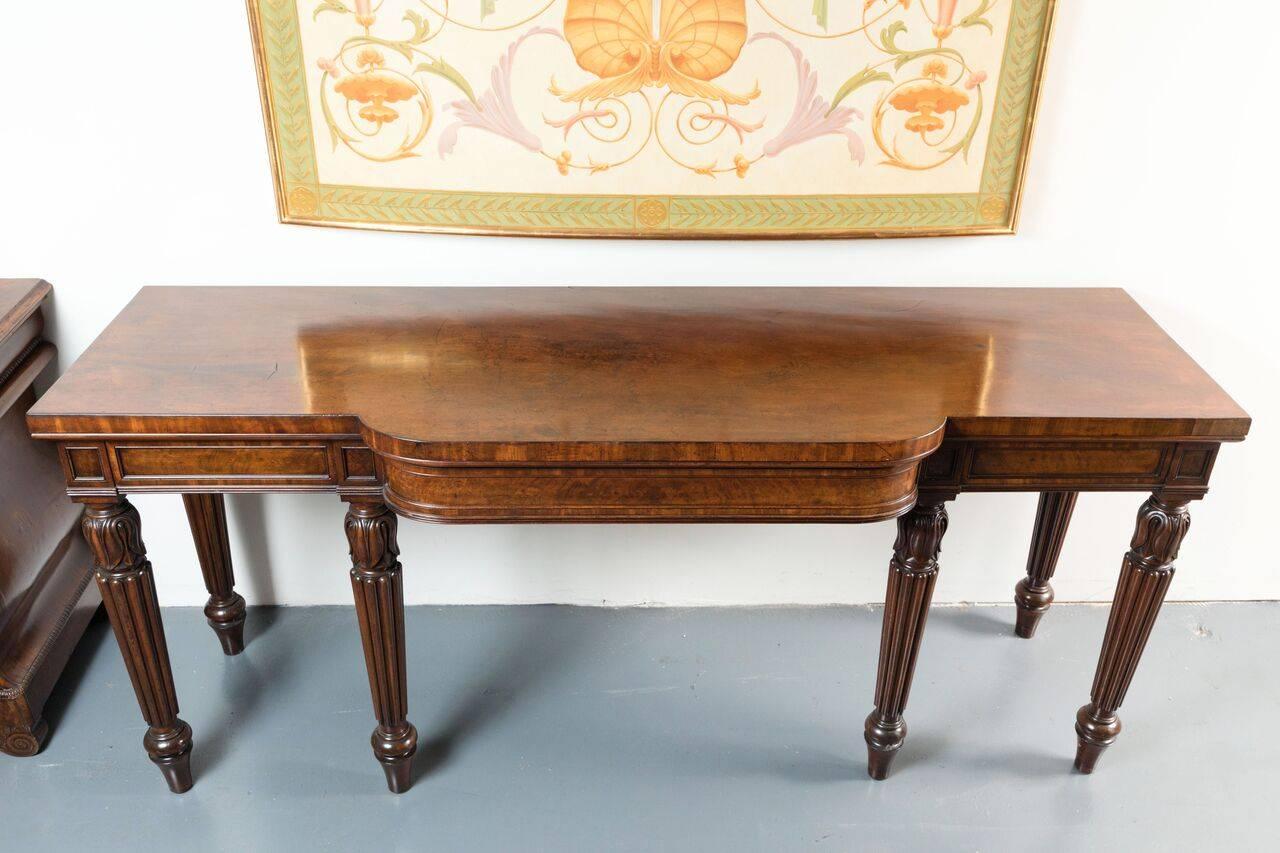 Hand-Carved Large, Stamped, English Console from Gillows, Lancaster
