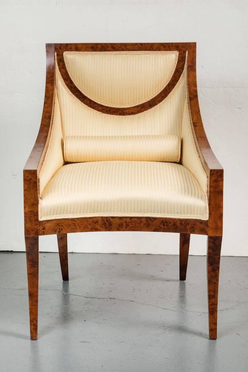 Early 20th Century Graceful, Italian, Art Deco Period Chairs For Sale