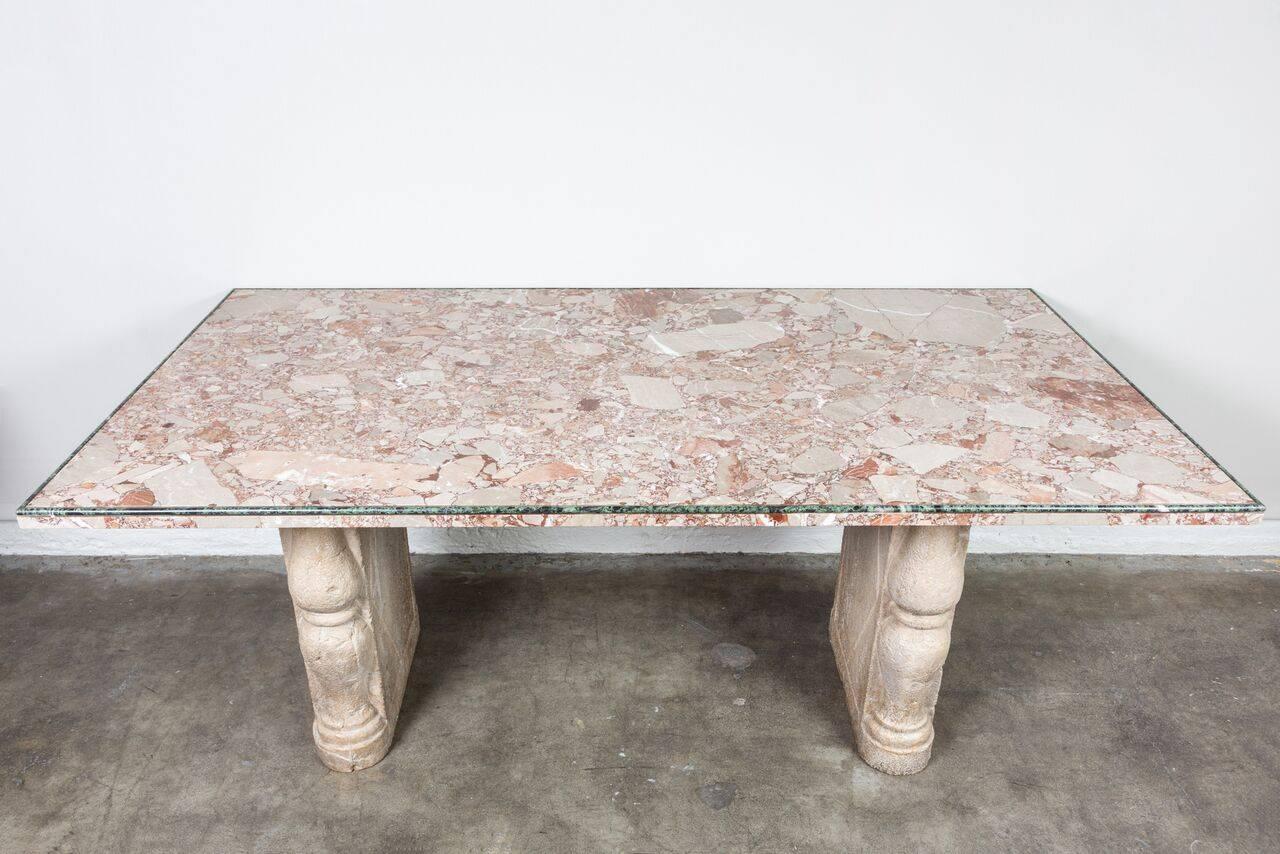 Turn-of-the-Century, Inlaid Marble Table with Excellent Provenance 1