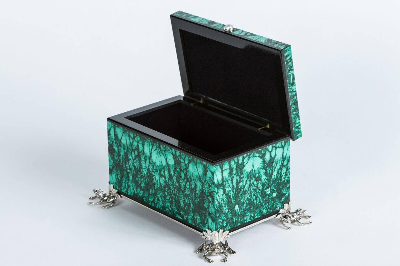 Cast Contemporary, Italian, Malachite Box