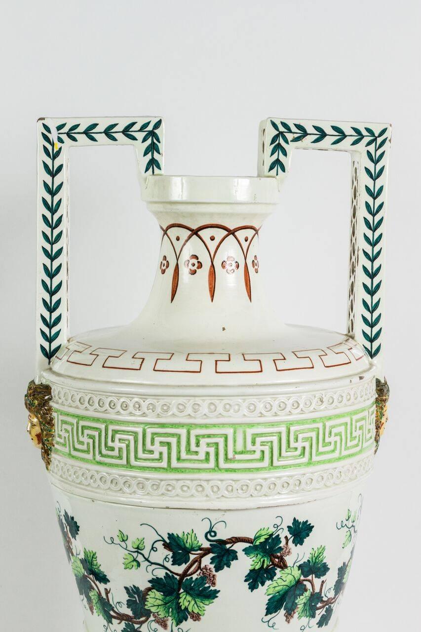 19th Century Painted Urns from Naples In Good Condition In Newport Beach, CA