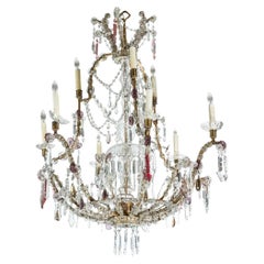 1900, Cristallo tagliato, Lampadario siciliano