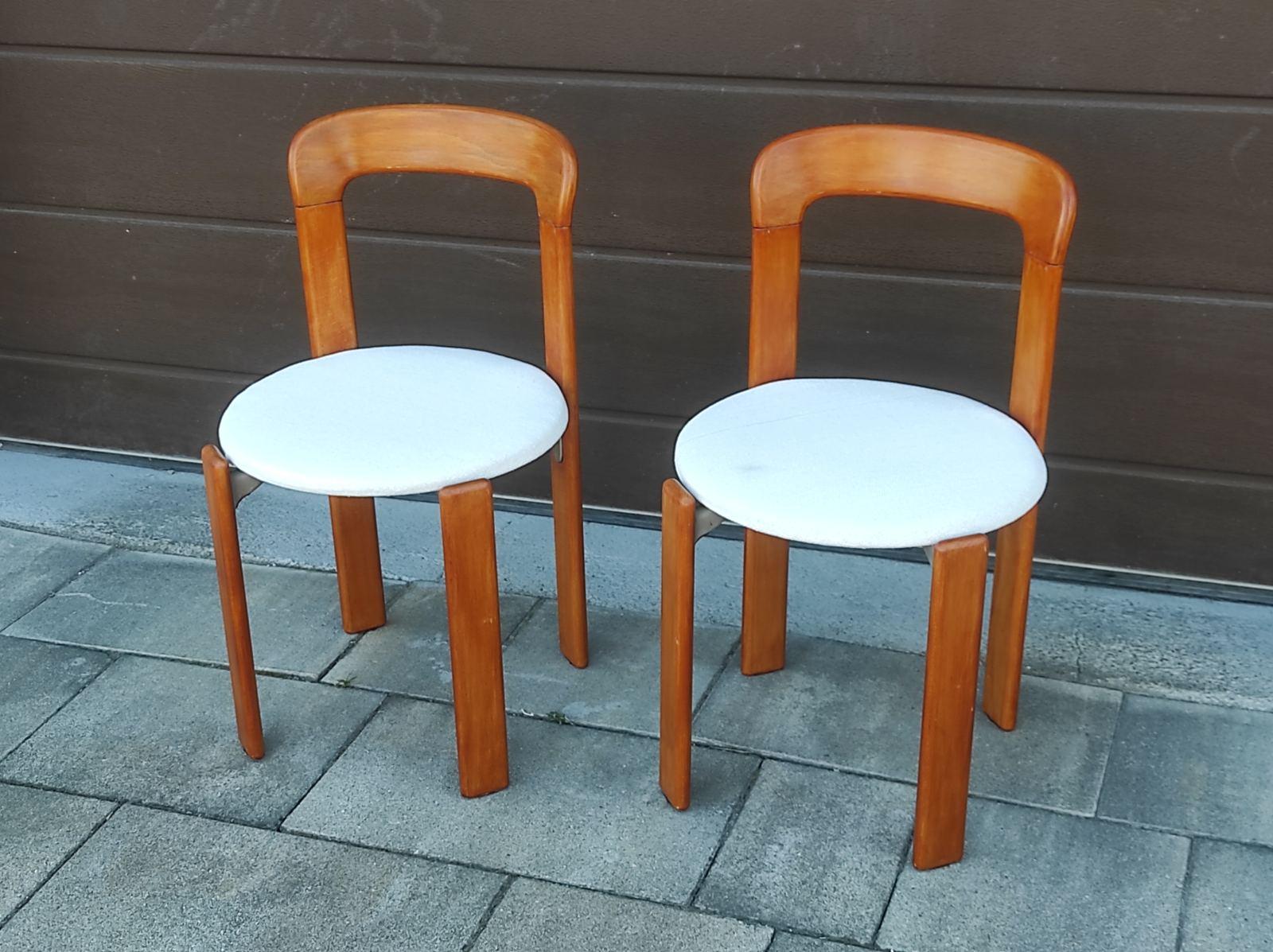 Zweier Set Bruno Rey Esszimmerstuhl für Dietiker 1970er