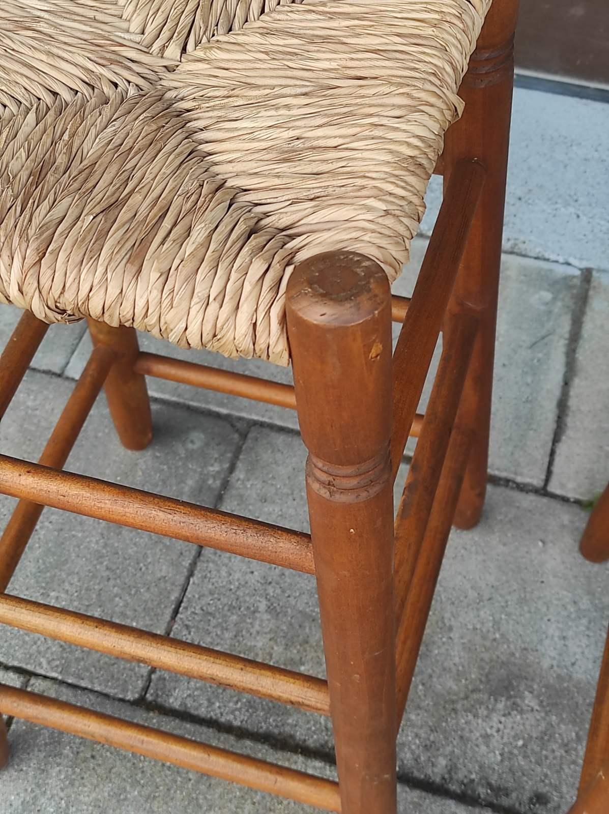 Mid-20th Century Set Of Three Charlotte Perriand Style Bar Stools France 1960s For Sale