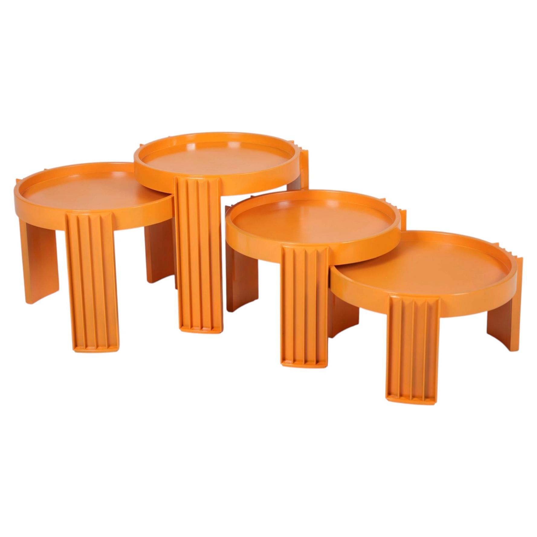 Set of Four Gianfrabco Frattini Nesting Table MAREMA for Cassina 1970s