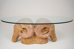 Ceramic Horn Heads Coffee Table Italy 1970s